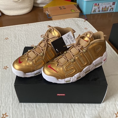 Supreme × Nike Air More Uptempo "Metallic Gold"