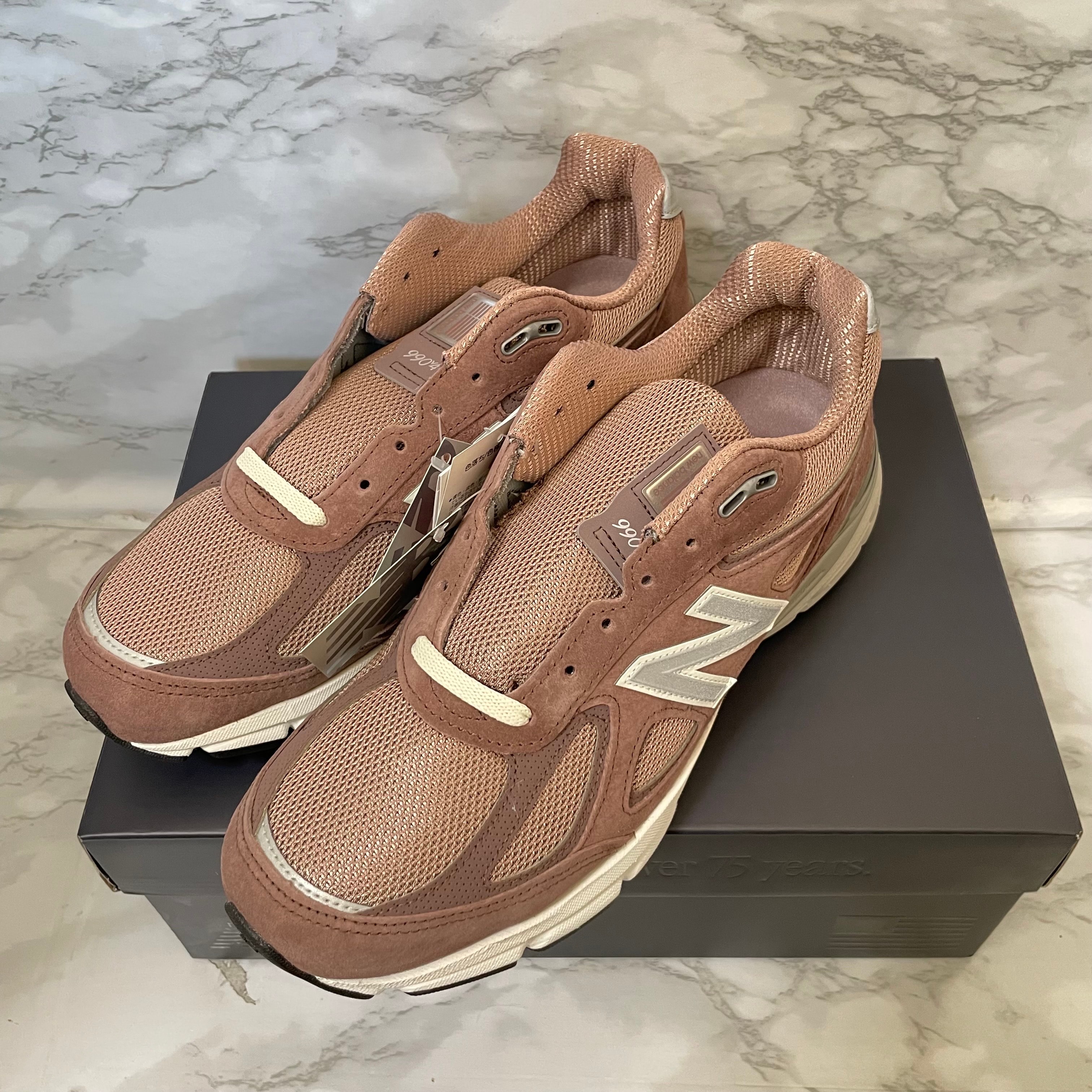 KITH × New Balance 990V4 Made in USA "Dusty Mauve"