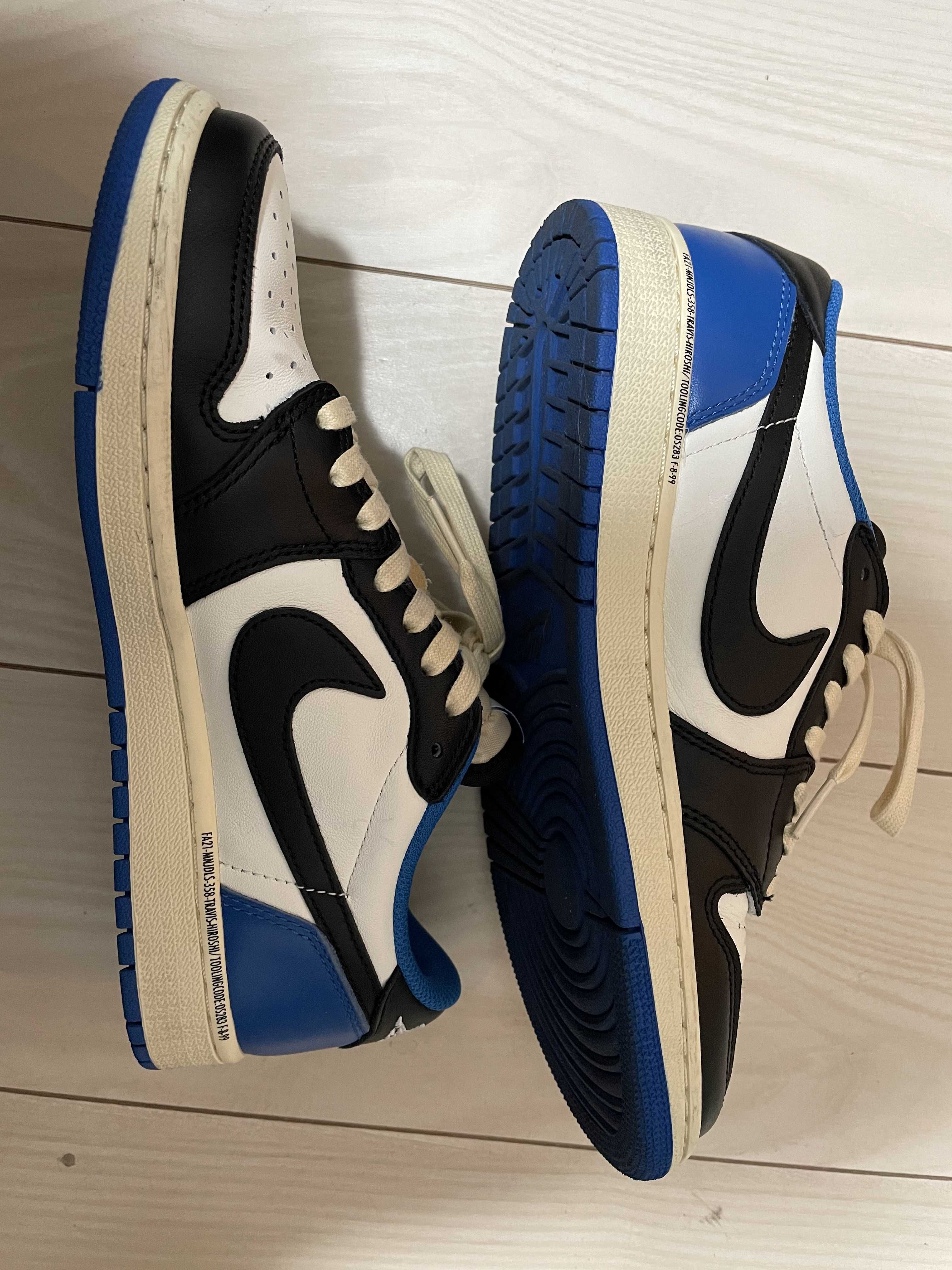 Travis Scott × fragment design × Nike Air Jordan 1 Low OG SP "Military Blue"