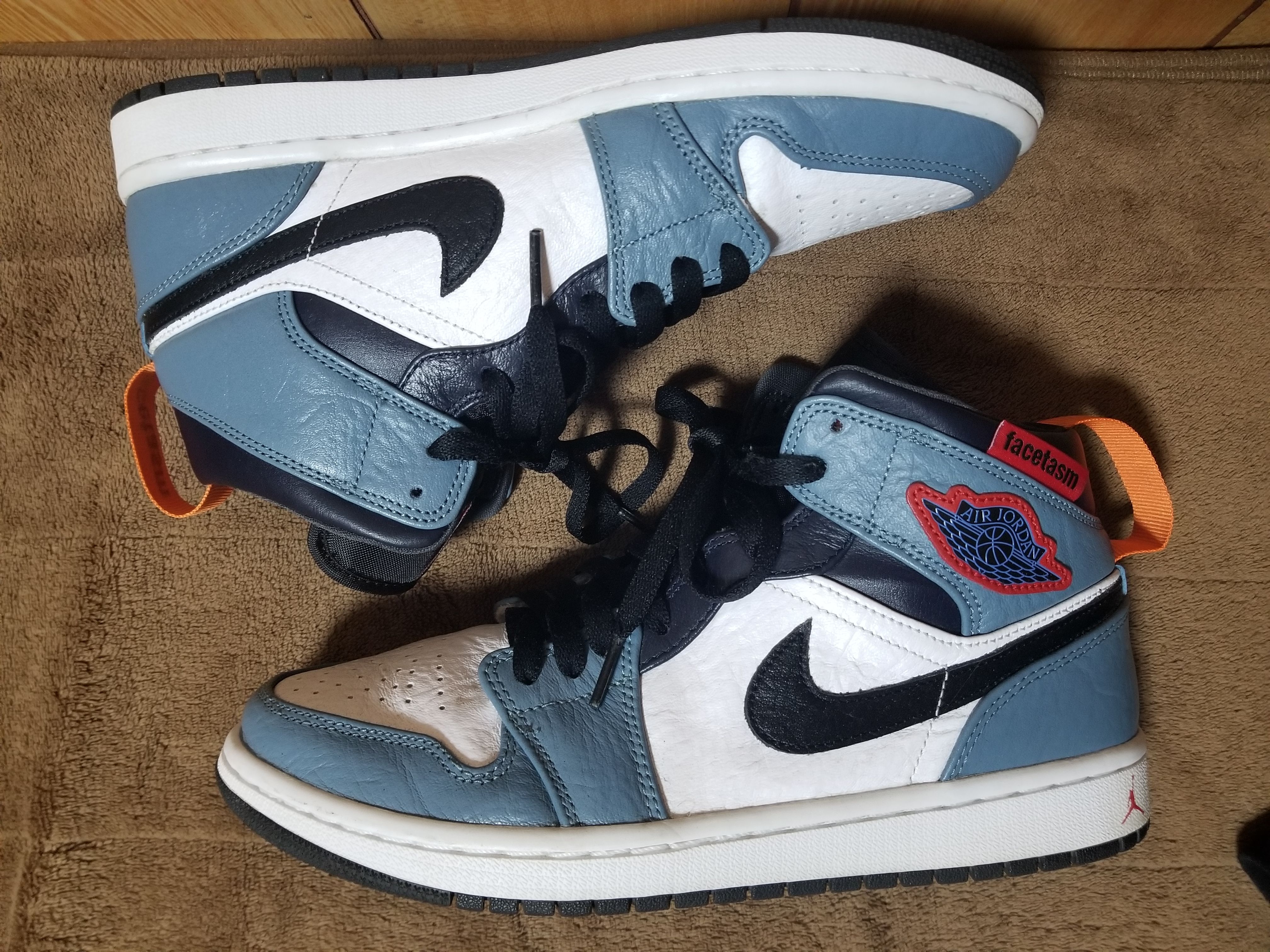FACETASM × Nike Air Jordan 1 Mid "White/Navy"