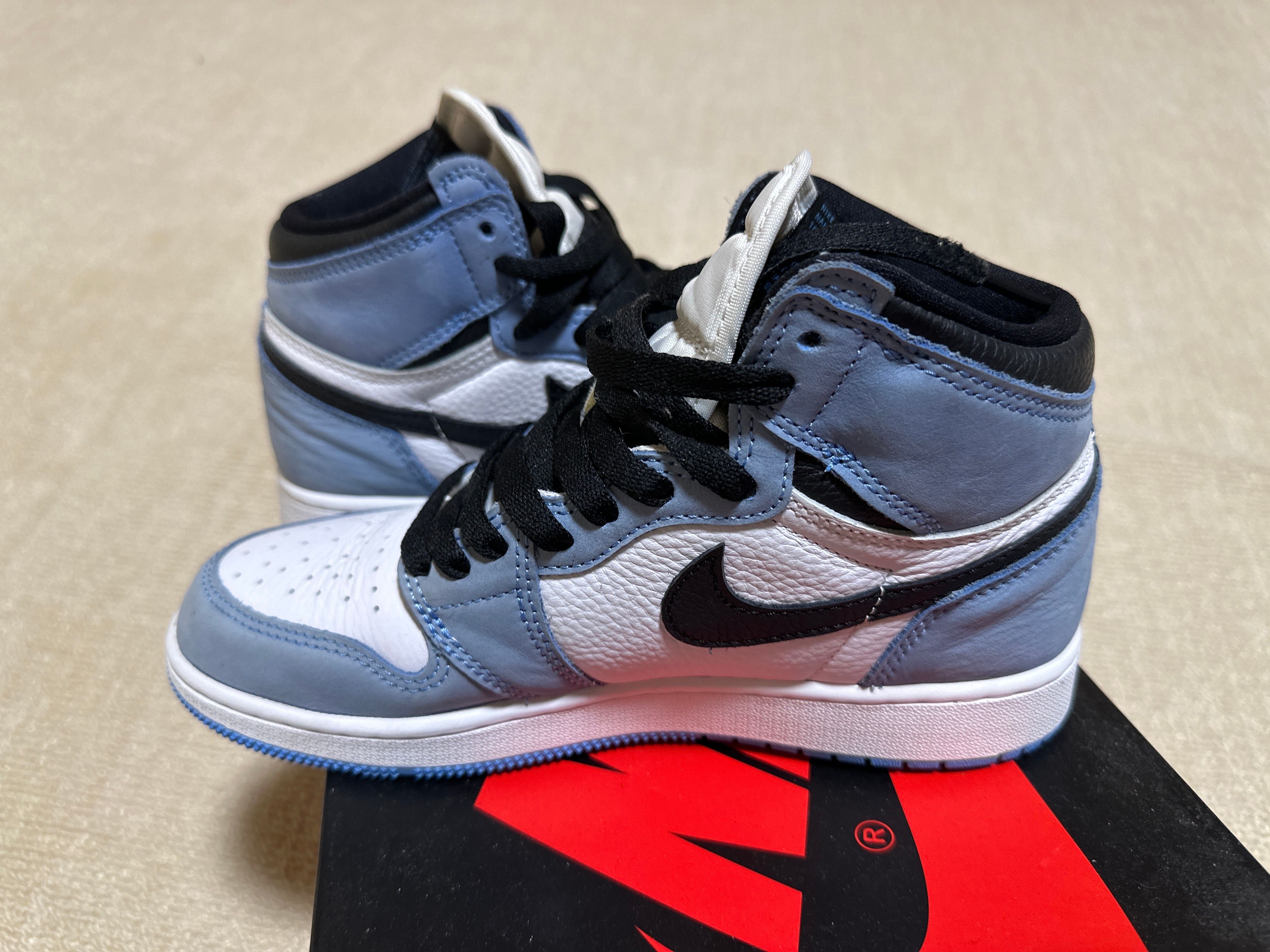 Nike GS Air Jordan 1 High "White/University Blue/Black"