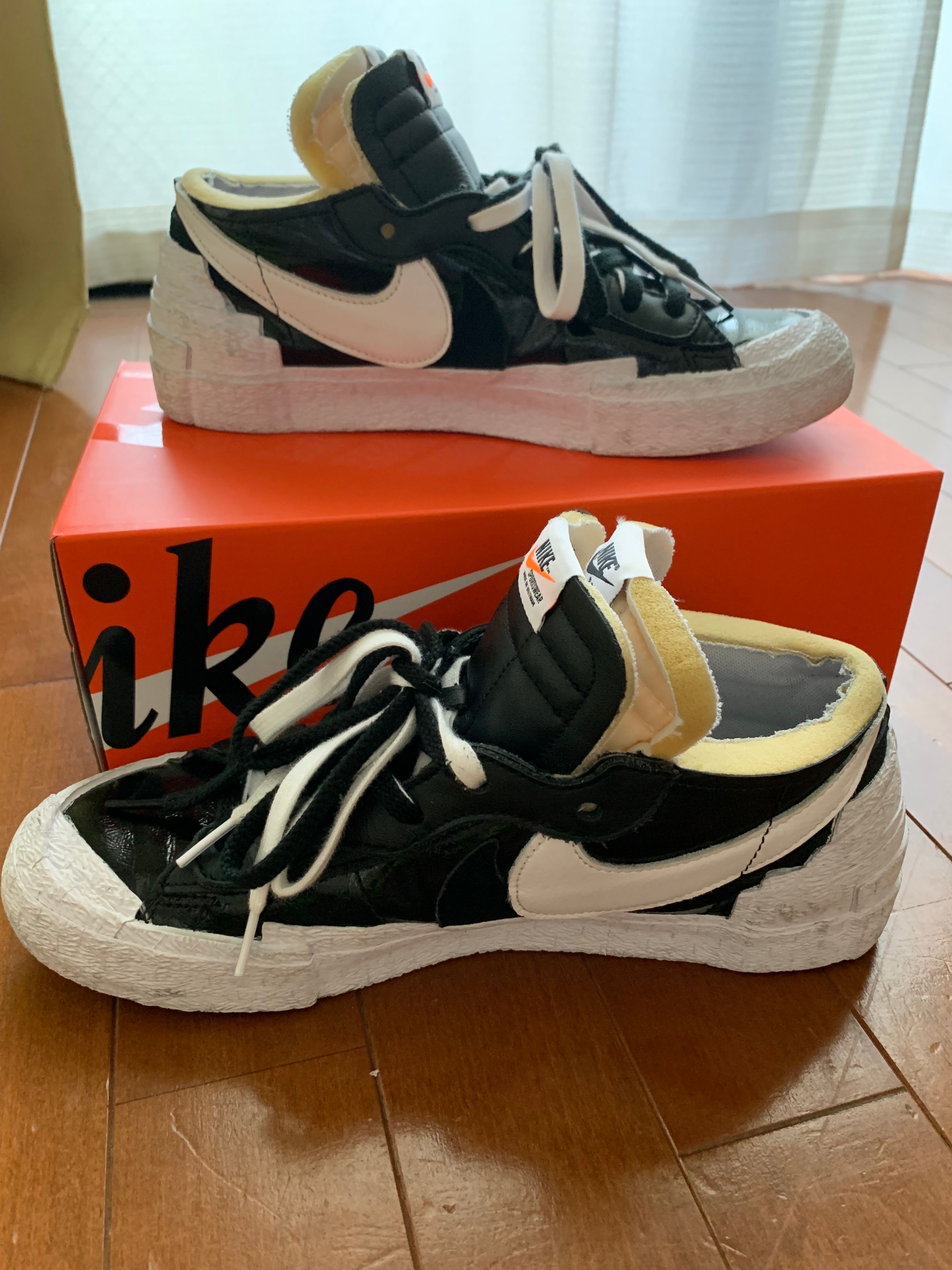 sacai × Nike Blazer Low "Black Patent Leather"