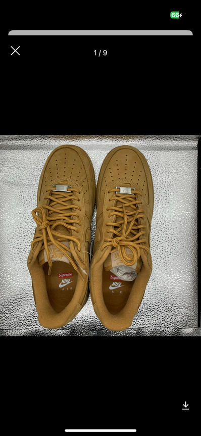 Supreme × Nike Air Force 1 Low "Flax/Wheat"