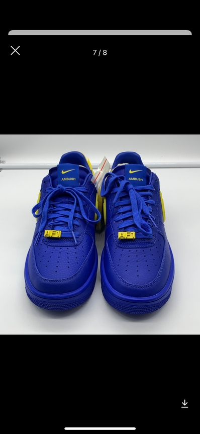 AMBUSH × Nike Air Force 1 Low "Game Royal and Vivid Sulfur"