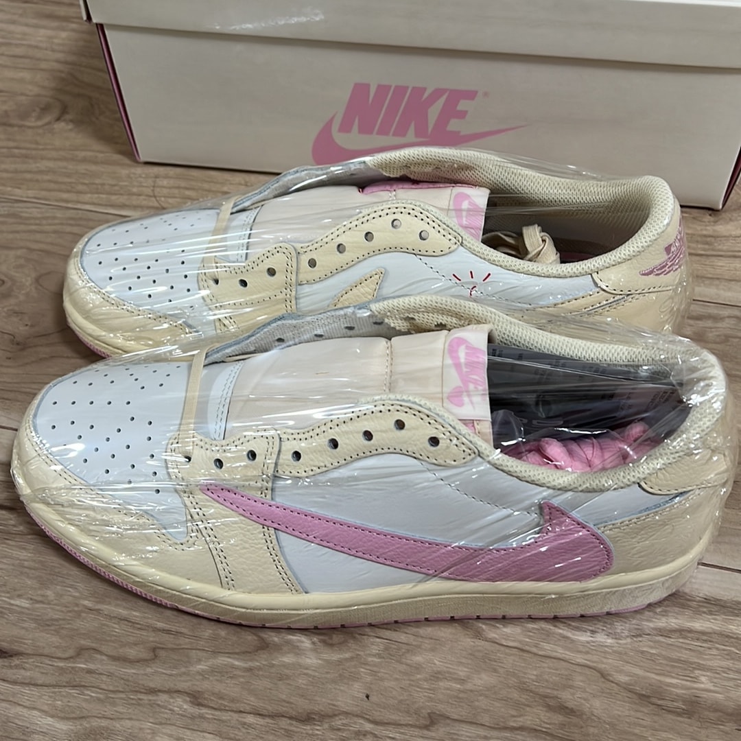 Travis Scott × Nike Air Jordan 1 Retro Low OG "Muslin/Shy Pink"