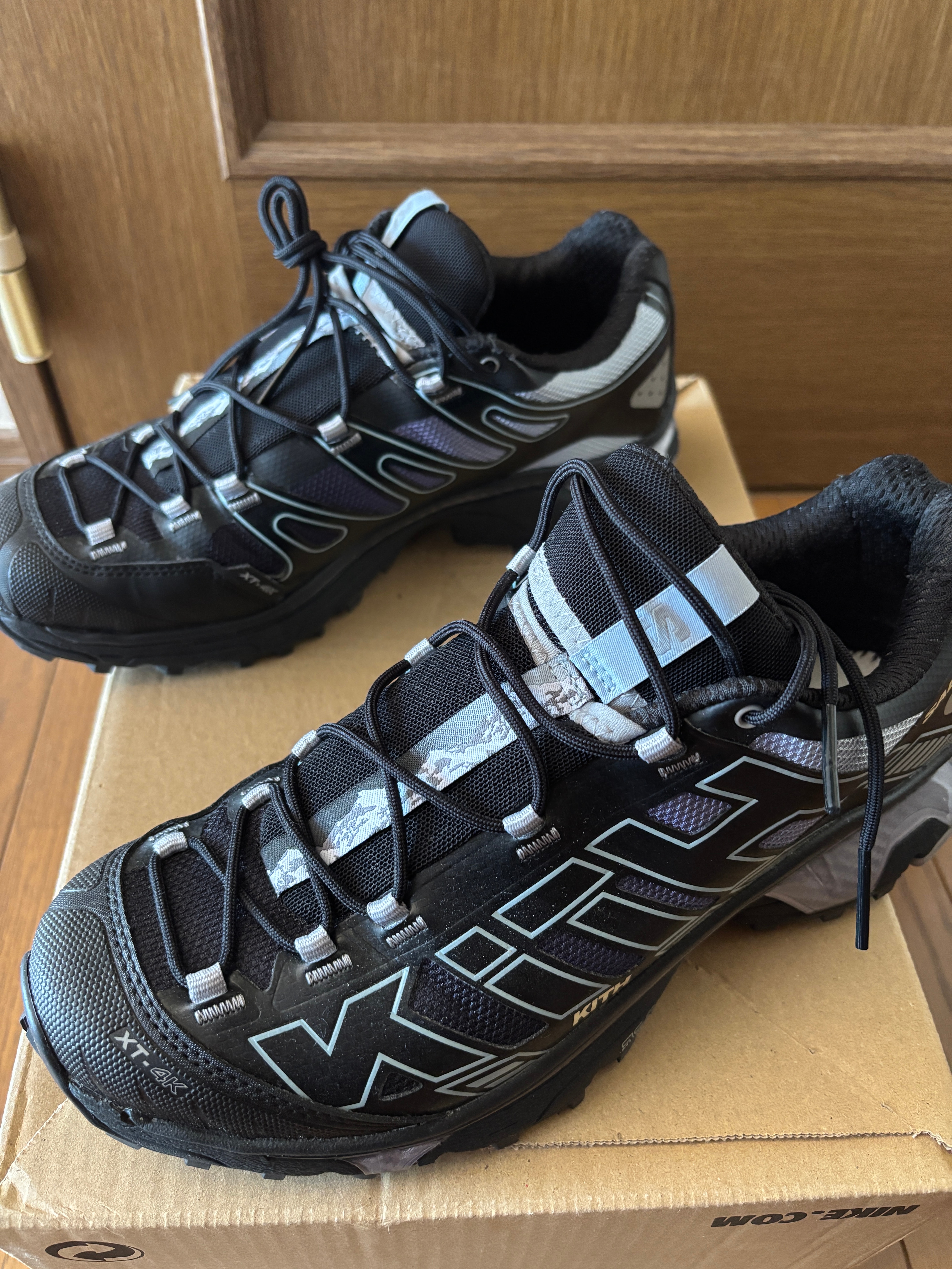 KITH × Salomon XT-4K "Black/Alloy/Blue Fog"
