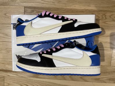Travis Scott × fragment design × Nike Air Jordan 1 Low OG SP "Military Blue"