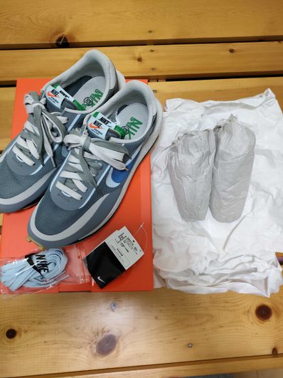 CLOT × Sacai × Nike LD Waffle "Grey Obsidian/Cool Grey"