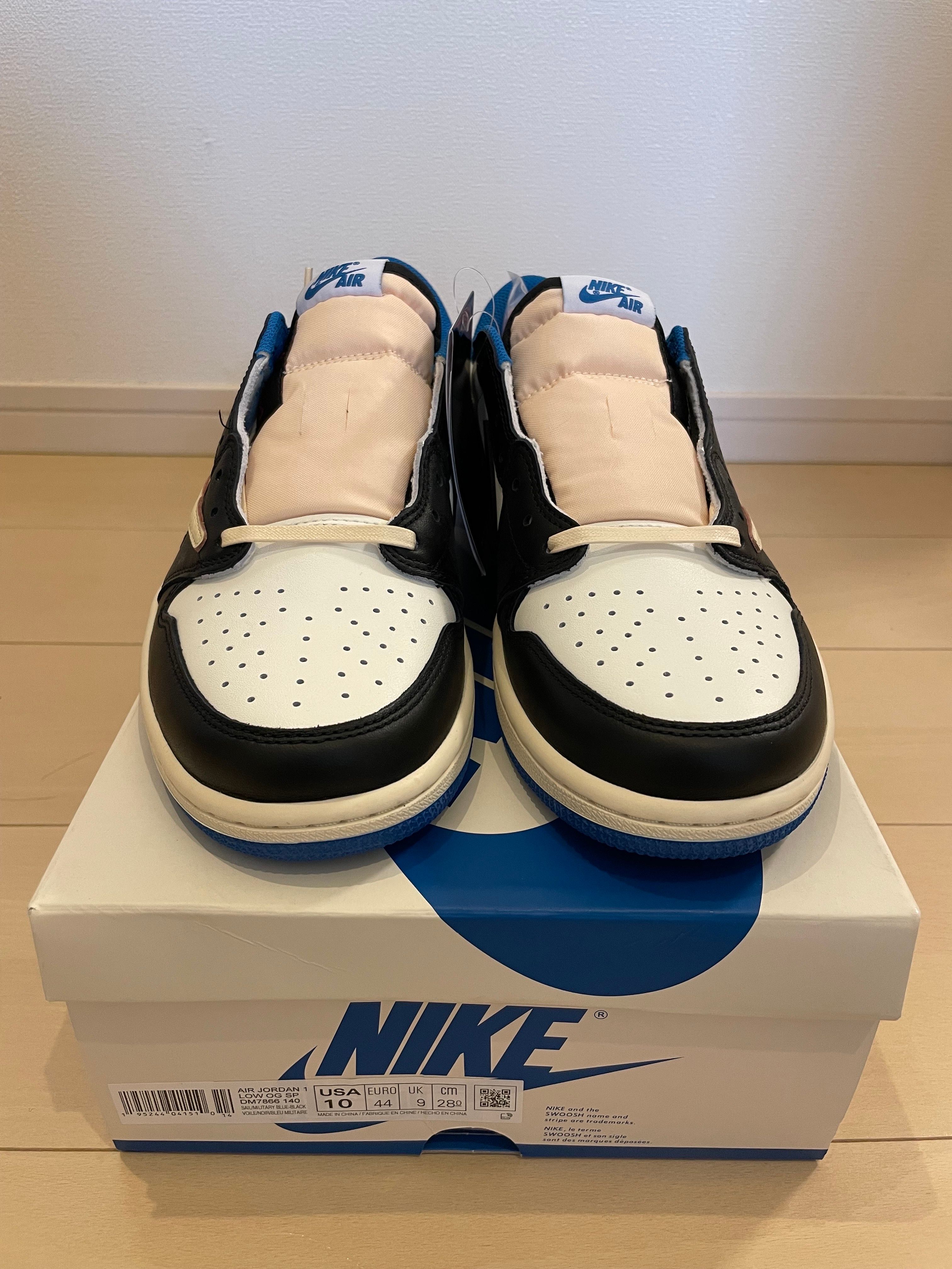 Travis Scott × fragment design × Nike Air Jordan 1 Low OG SP "Military Blue"