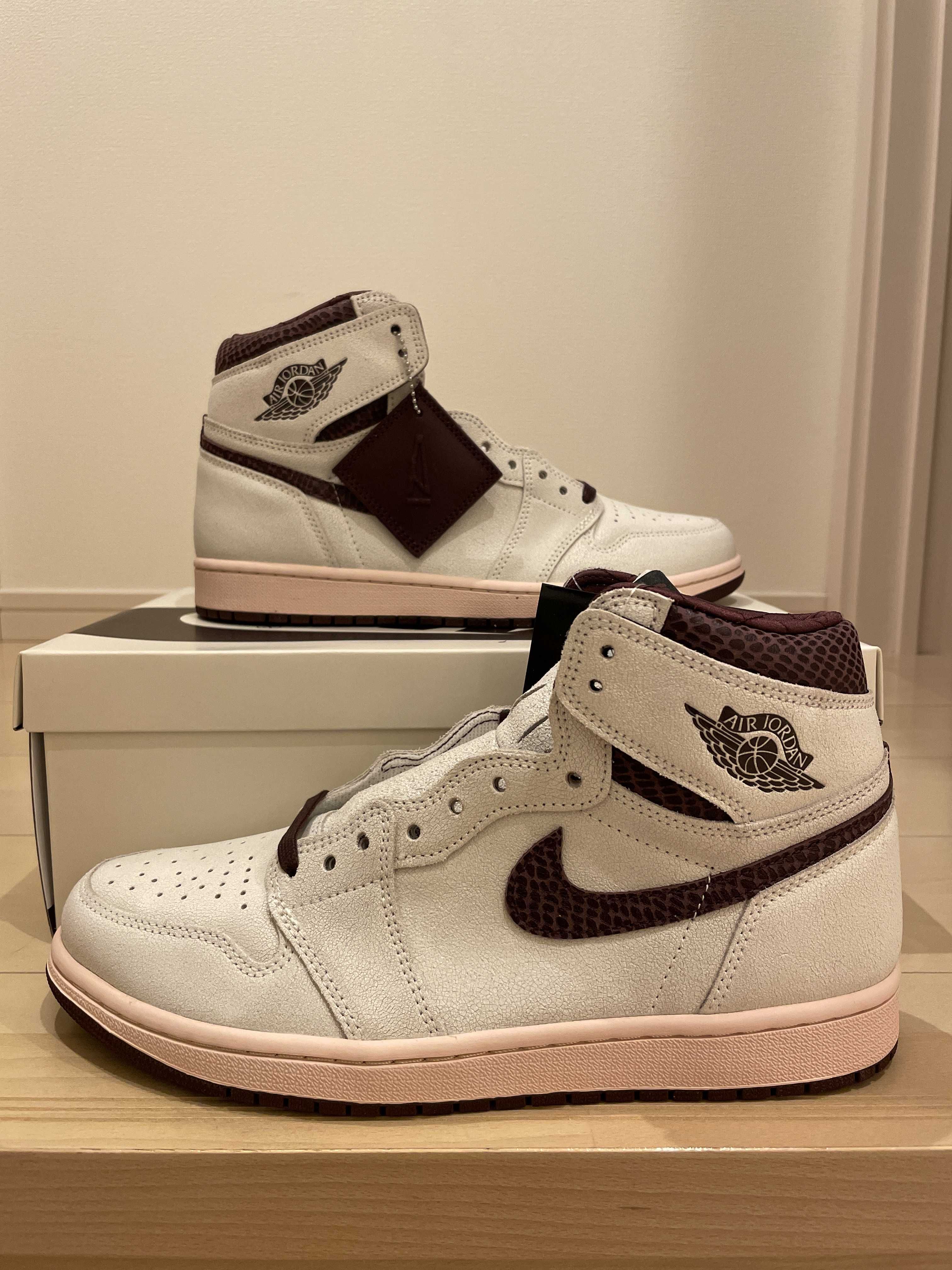 A Ma Maniere × Nike Air Jordan 1 Retro High OG "Sail and Burgundy"
