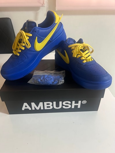 AMBUSH × Nike Air Force 1 Low "Game Royal and Vivid Sulfur"