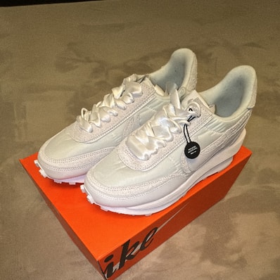 sacai × Nike LDV Waffle "Triple White"