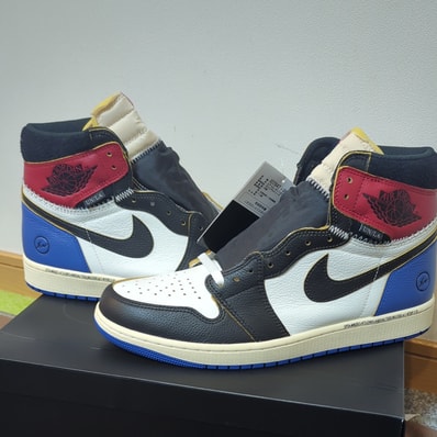 fragment design × UNION × Nike Air Jordan 1 High OG "Black/Varsity Red"