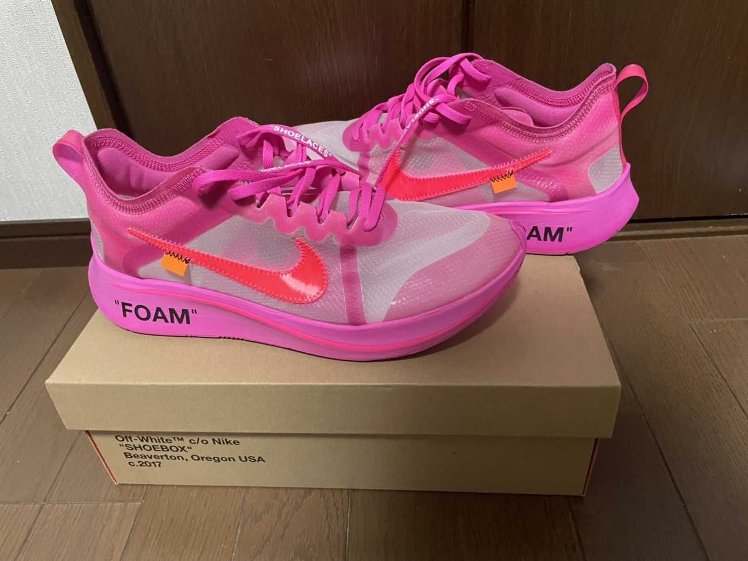 Off-White × Nike Zoom Fly "Pink"