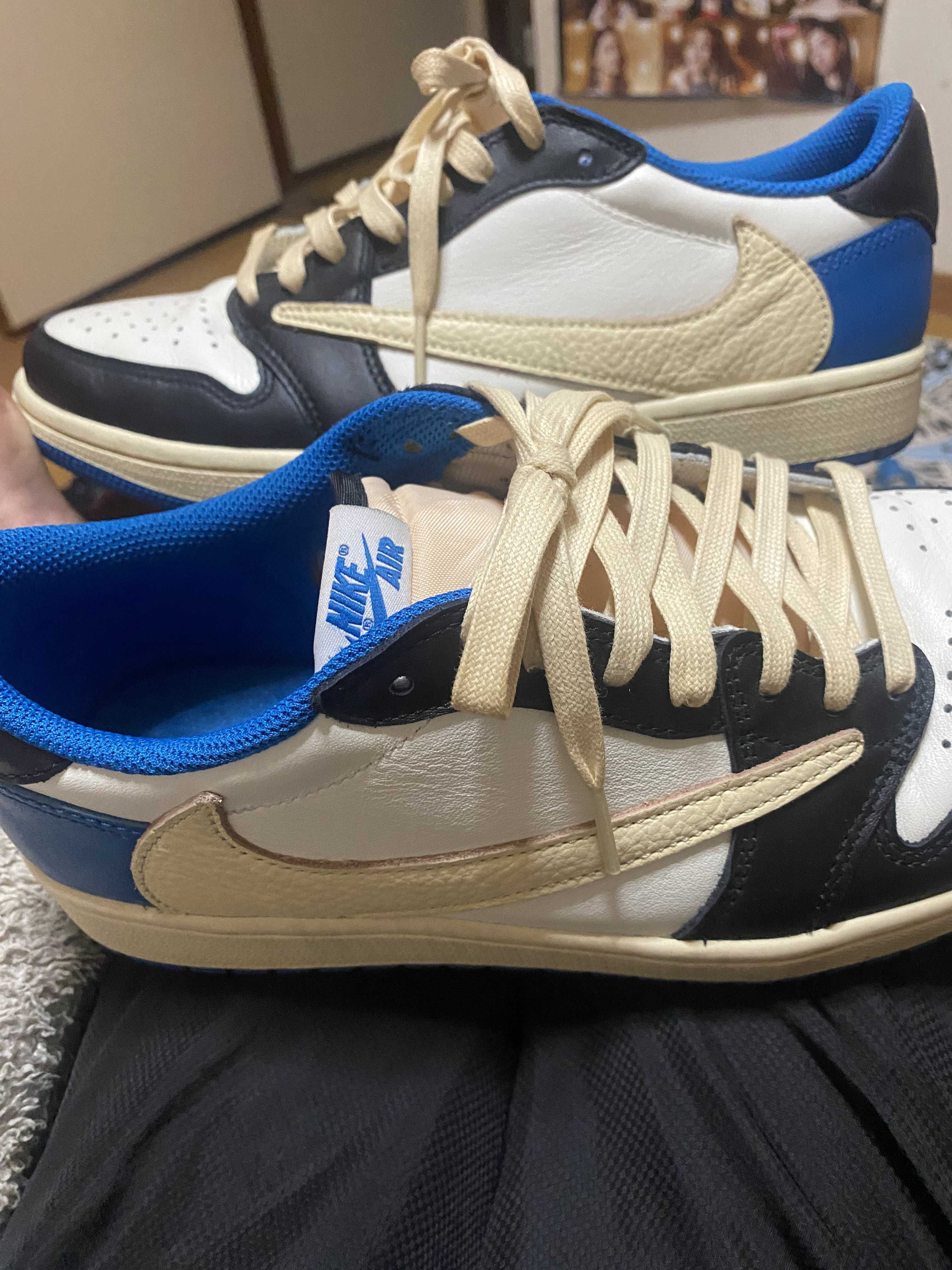 Travis Scott × fragment design × Nike Air Jordan 1 Low OG SP "Military Blue"