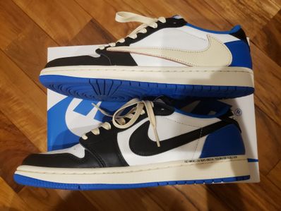 Travis Scott × fragment design × Nike Air Jordan 1 Low OG SP "Military Blue"