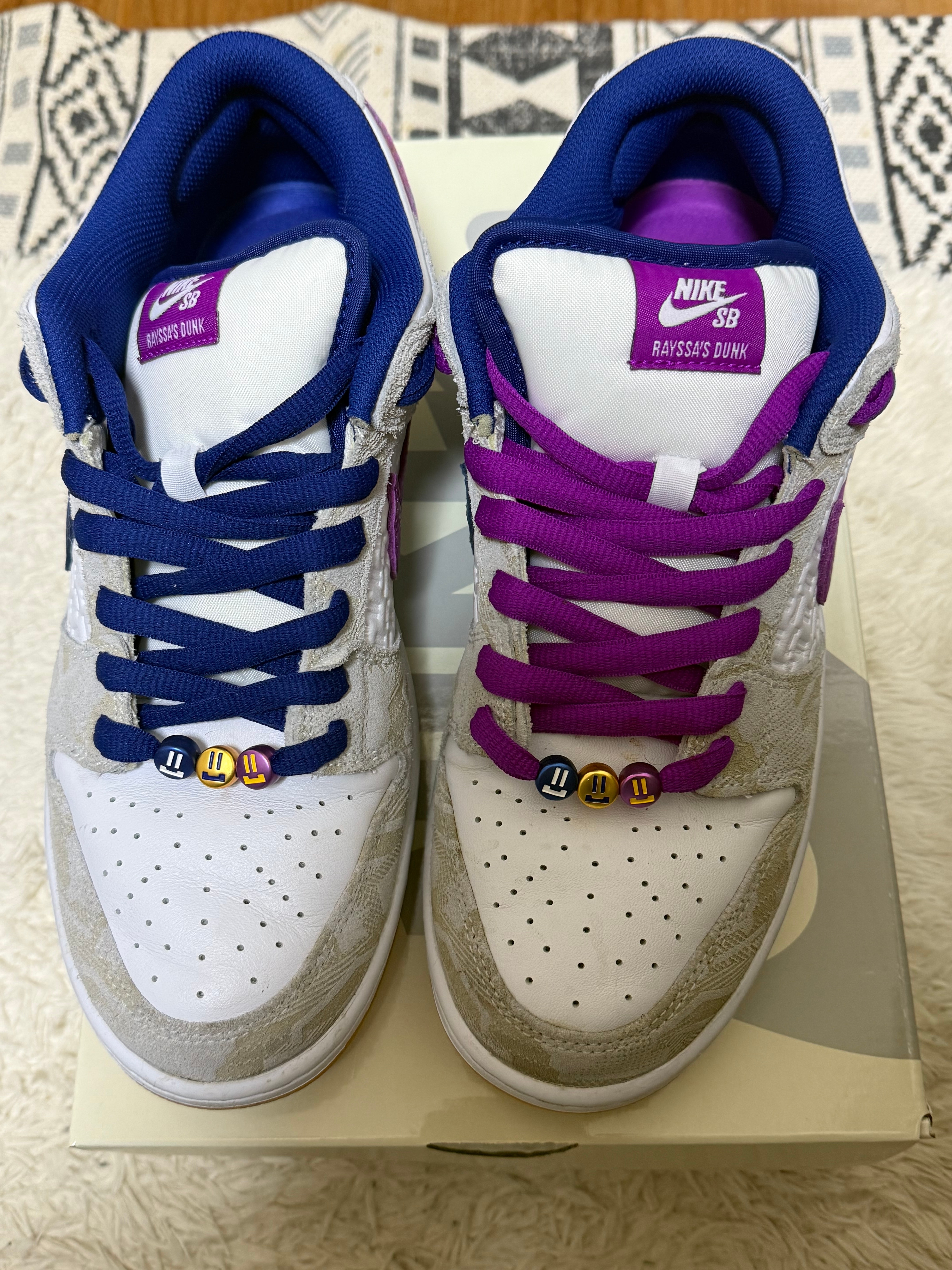 Rayssa Leal × Nike SB Dunk Low PRM "Pure Platinum and Vivid Purple"