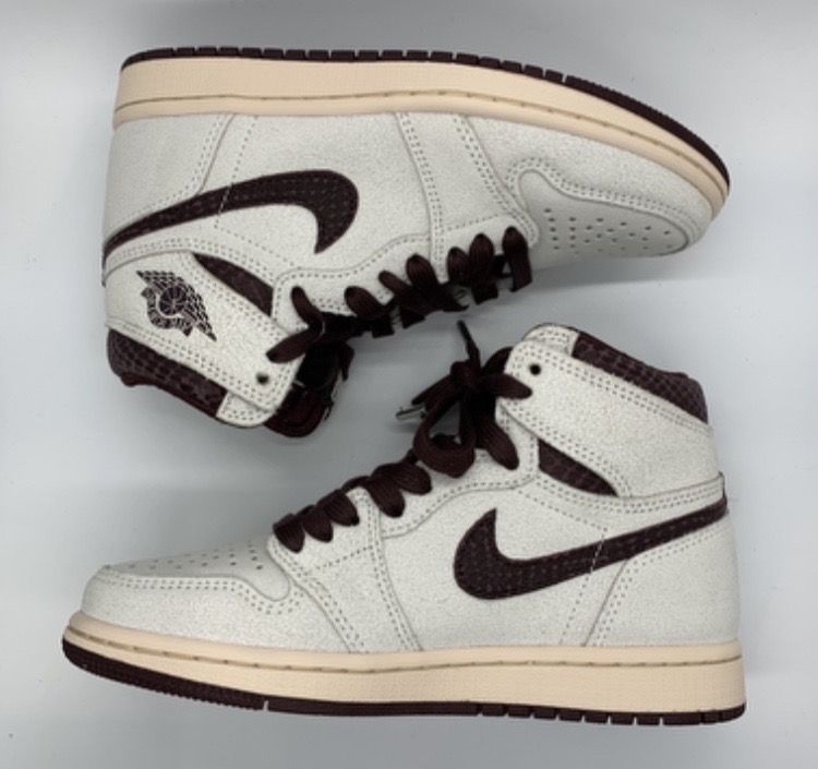 A Ma Maniere × Nike Air Jordan 1 Retro High OG "Sail and Burgundy"