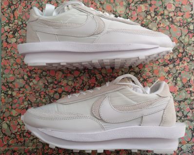sacai × Nike LDV Waffle "Triple White"