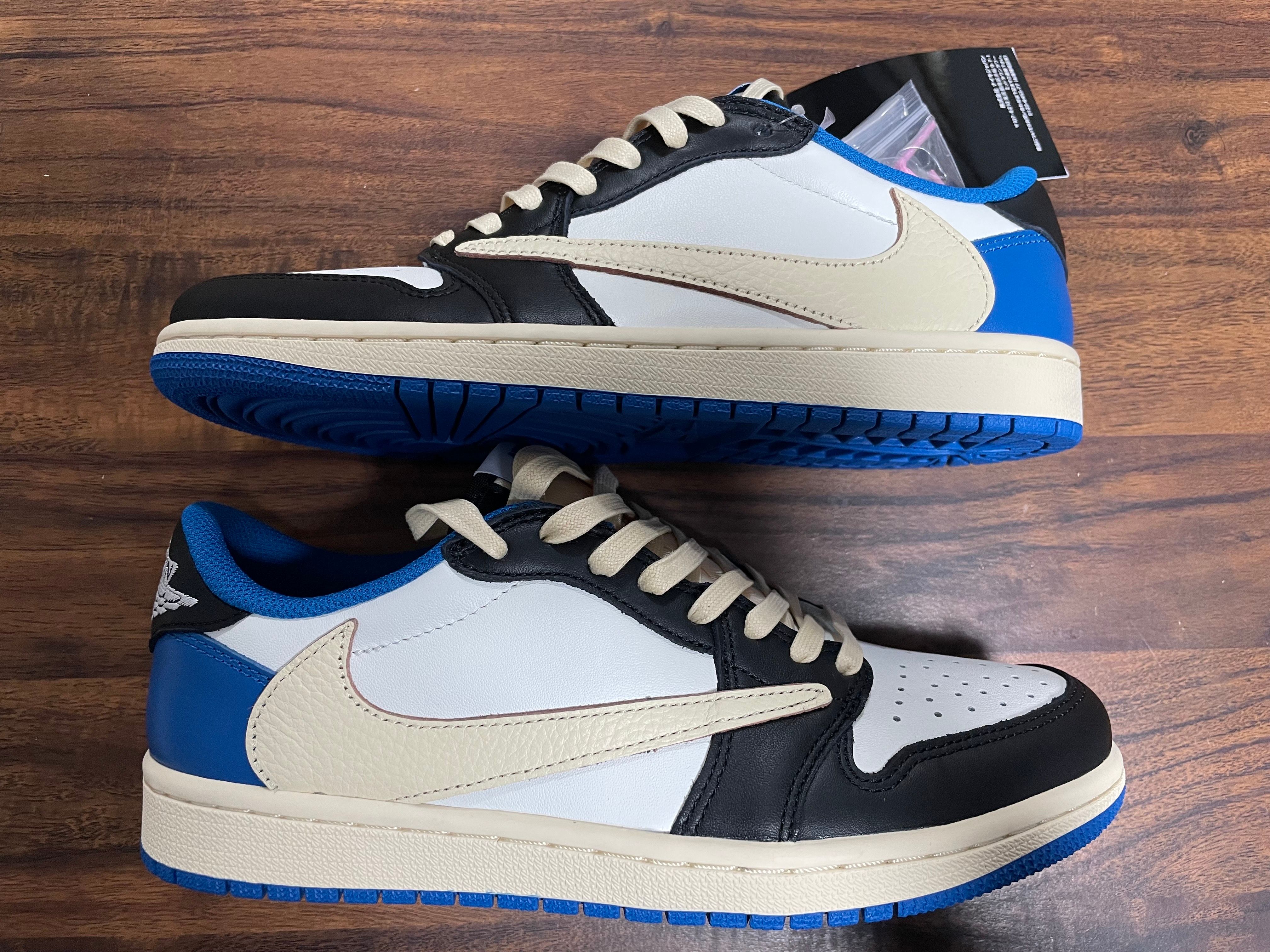 Travis Scott × fragment design × Nike Air Jordan 1 Low OG SP "Military Blue"