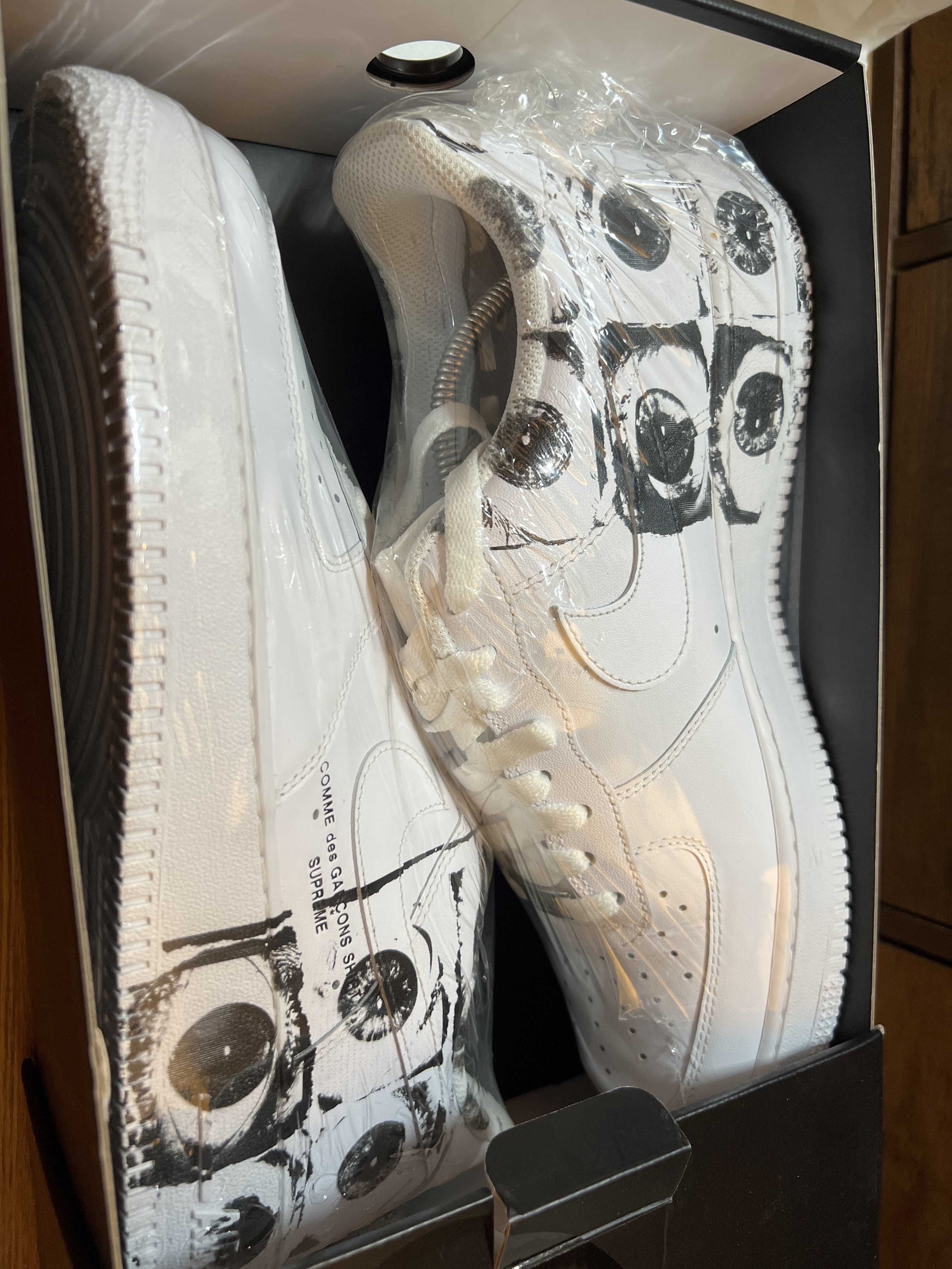 Supreme × COMME des GARCONS SHIRT × Nike Air Force 1 Low "White"