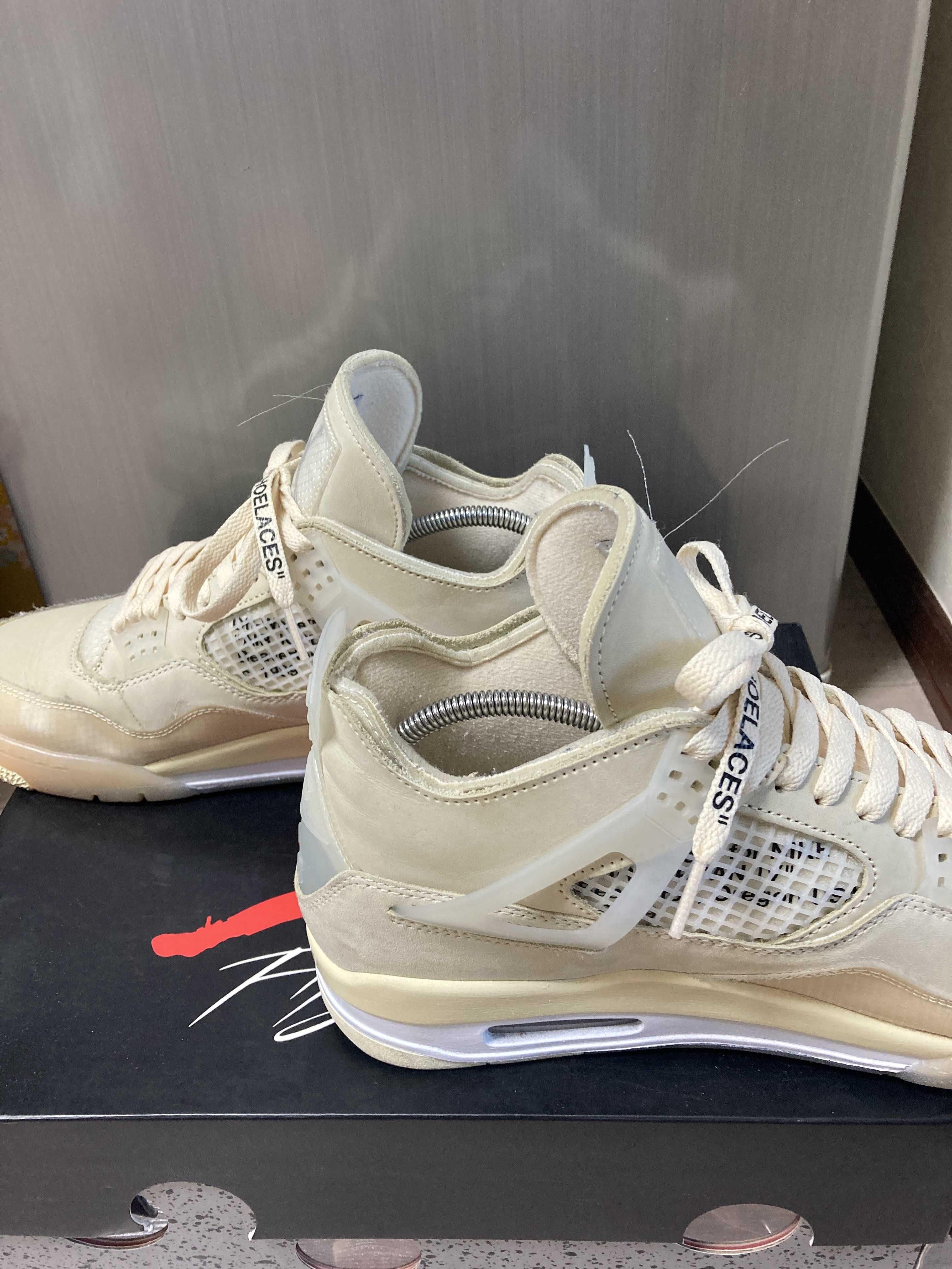 Off-White × Nike Women's Air Jordan 4 SP "Sail"