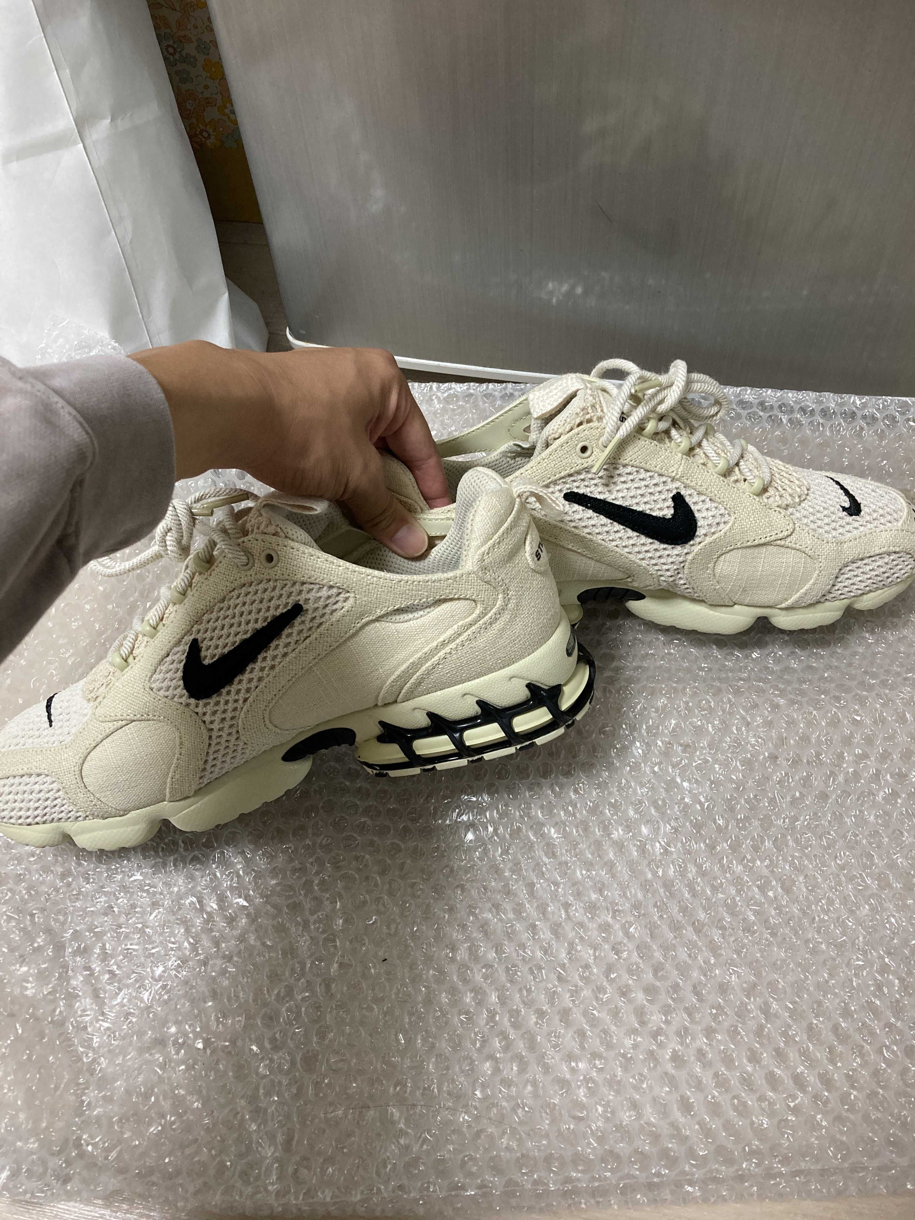 Stussy × Nike Air Zoom Spiridon CG 2 "Fossil/Black"