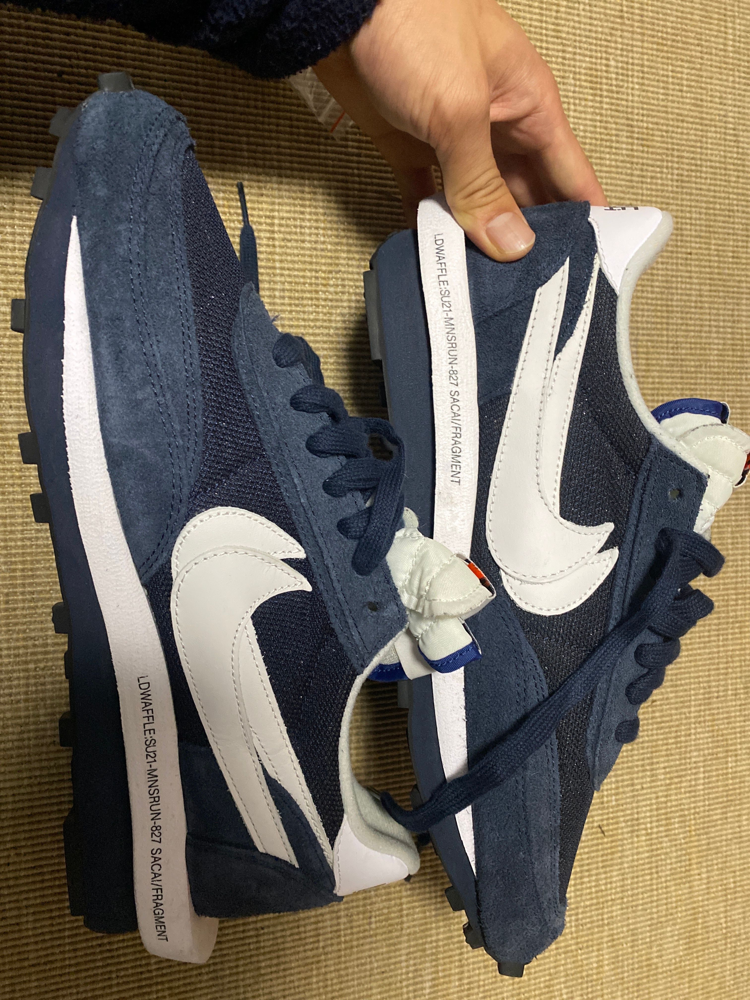Fragment × sacai × Nike LD Waffle "Blackended Blue"