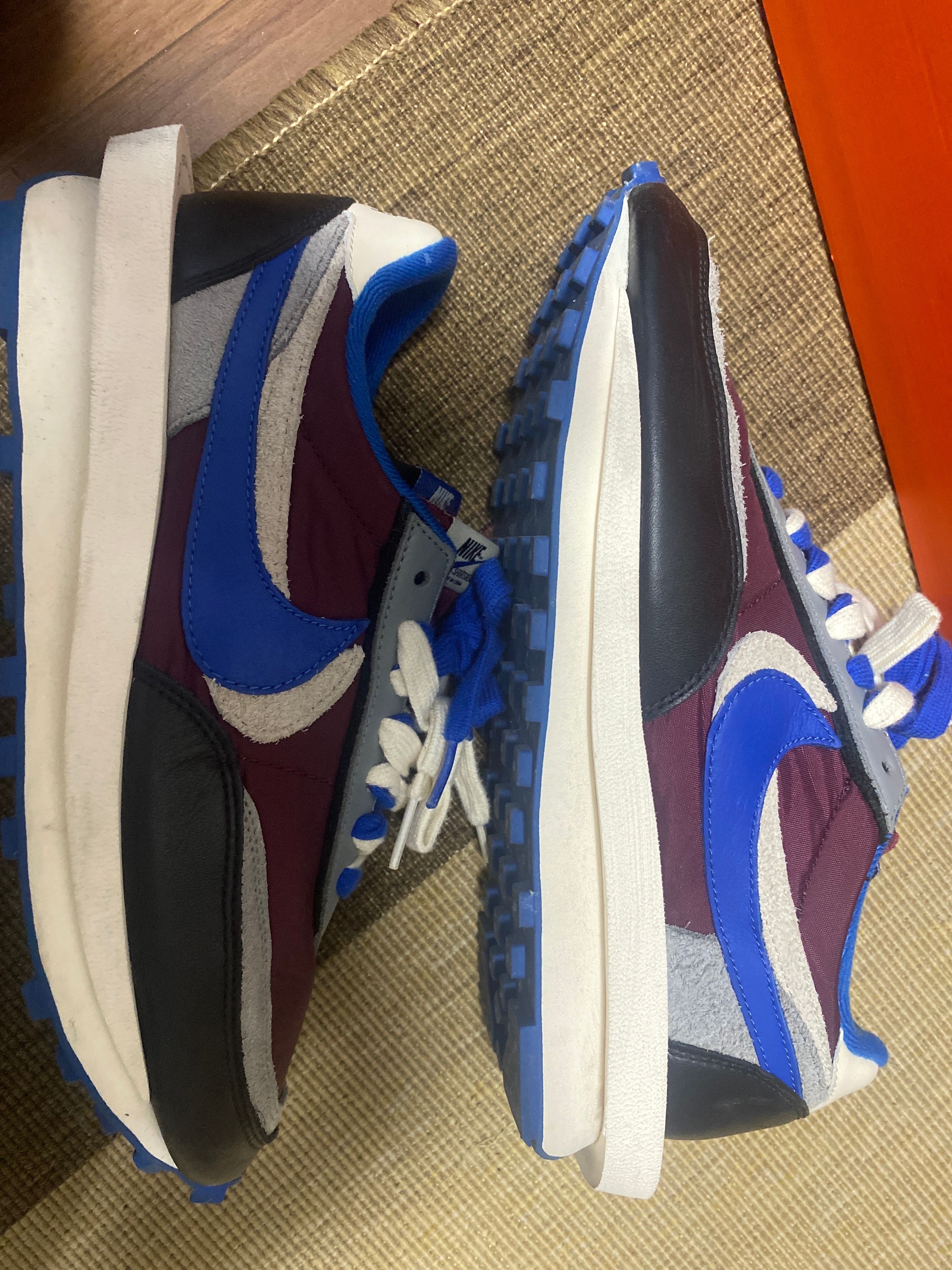 UNDERCOVER × sacai × Nike LD Waffle "Night Maroon/Pale Ivory-Ground Grey-Team Royal"