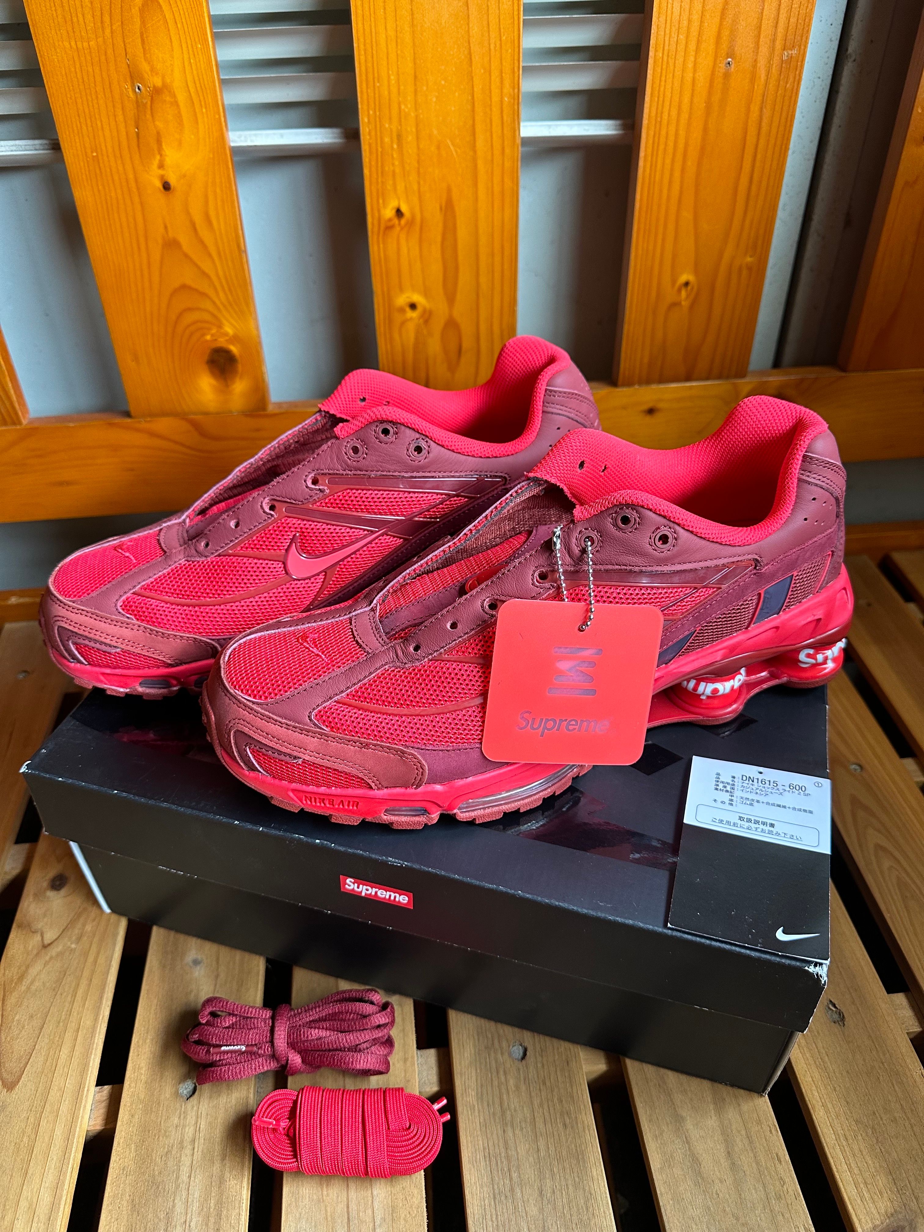Supreme × Nike Shox Ride 2 "Speed Red/Siren Red-Barn"