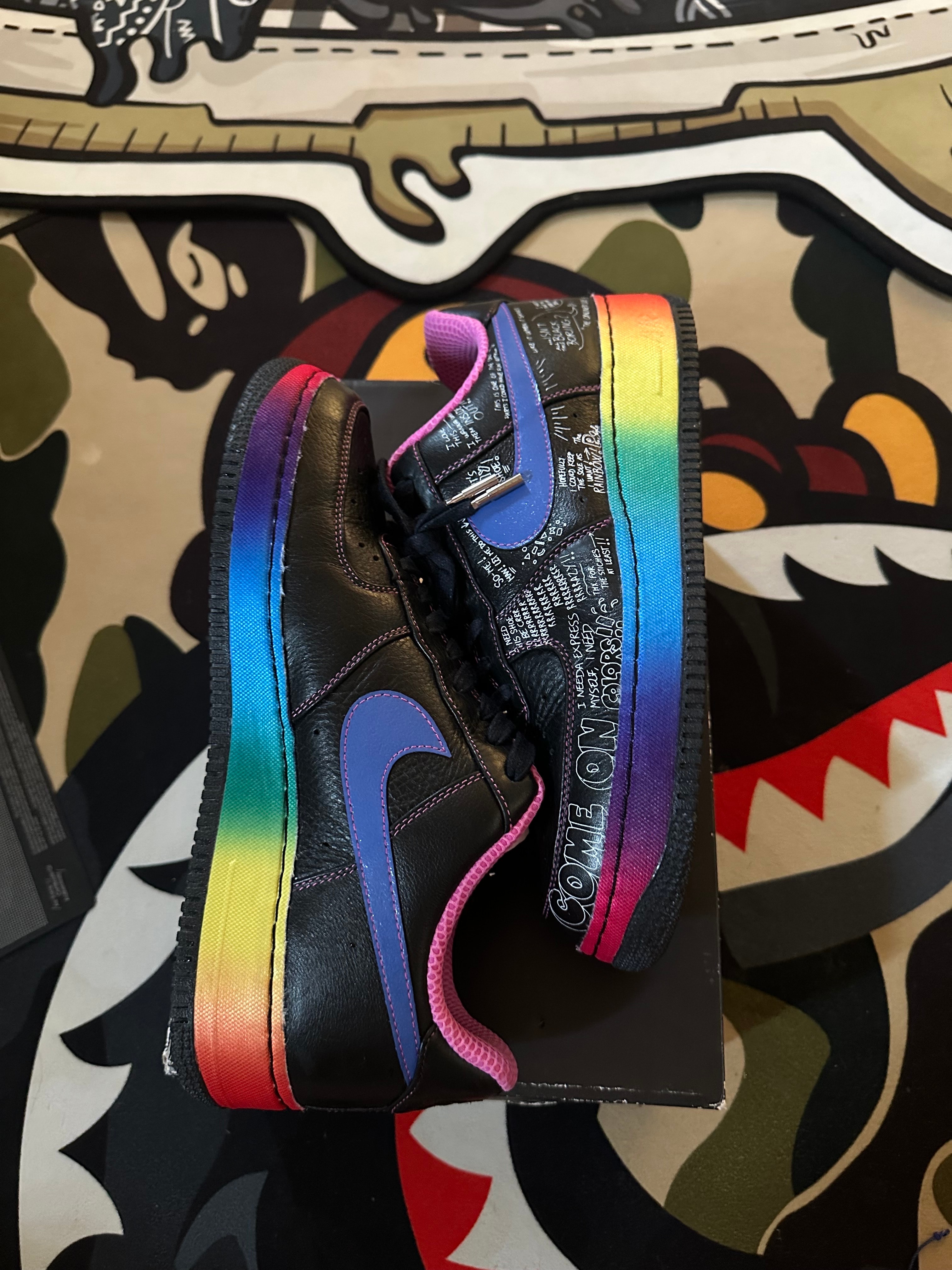 Colette × Busy P × Nike Air Force 1 Low Supreme "Black/Varsity Royal"