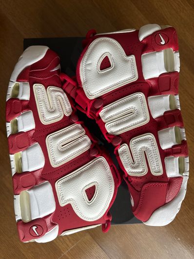 Supreme × Nike Air More Uptempo "White/Red"