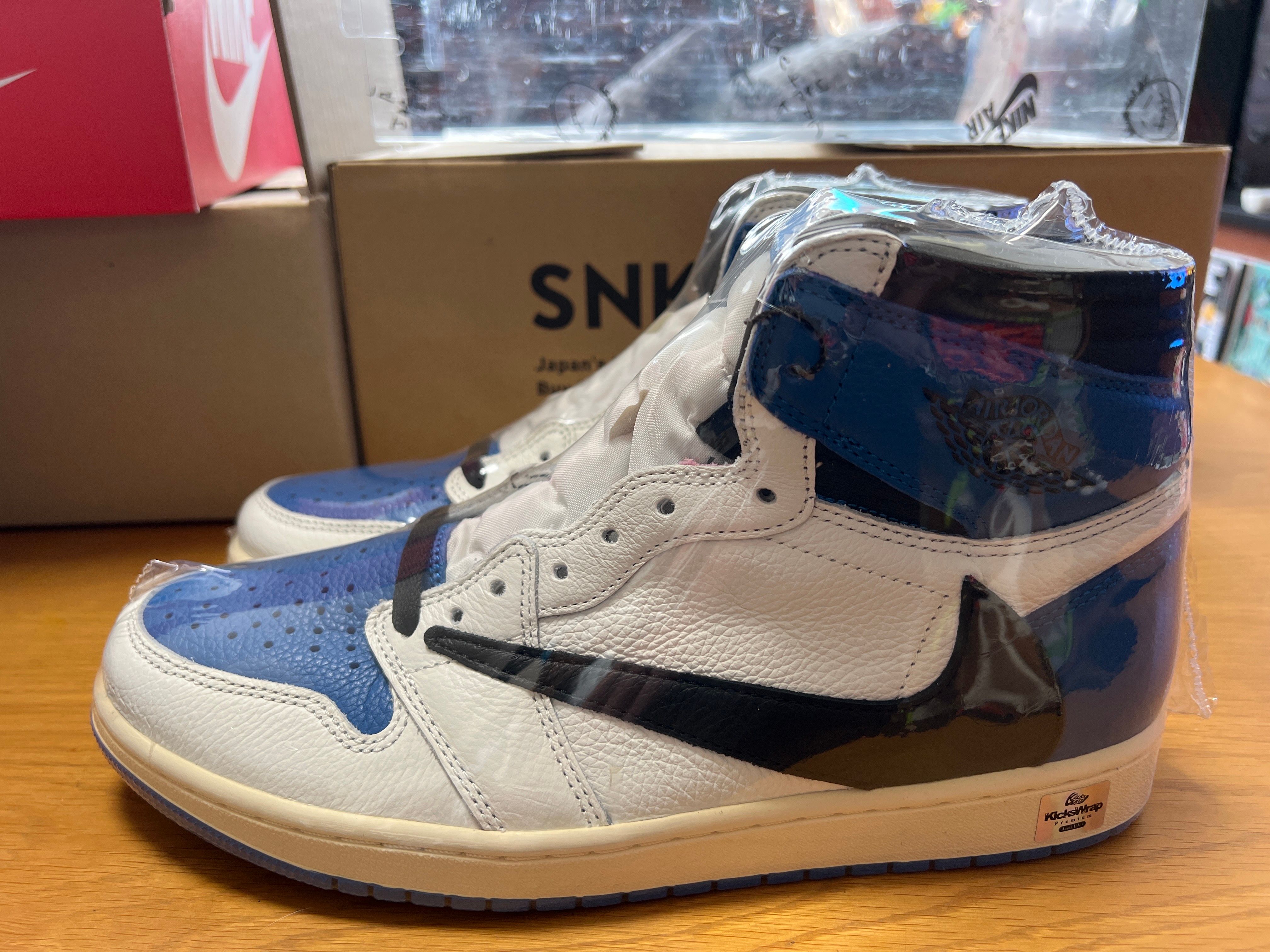 Travis Scott × fragment design × Nike Air Jordan 1 Retro High OG SP "Military Blue"