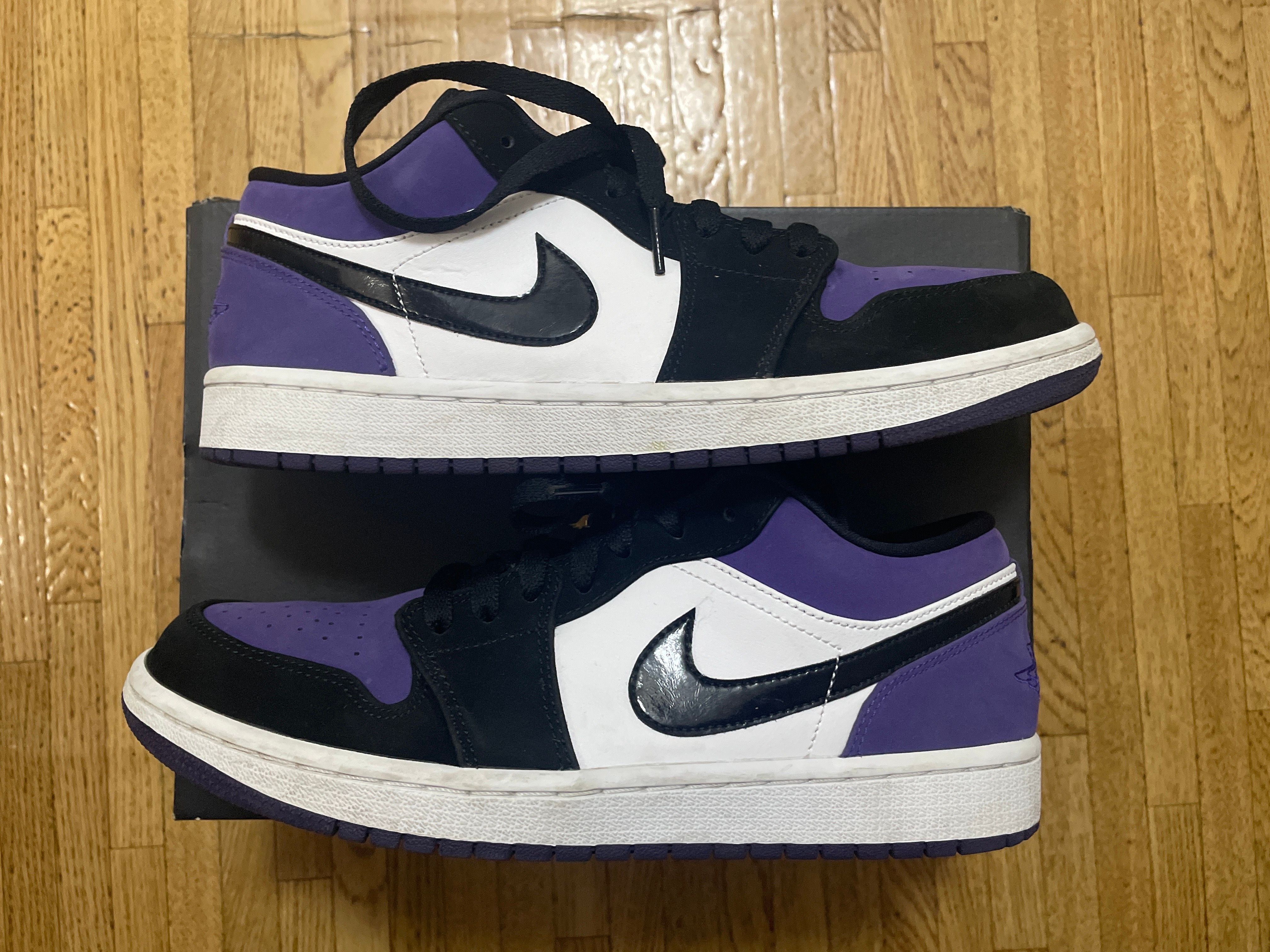 Nike Air Jordan 1 Retro Low "White/Black/Court Purple"