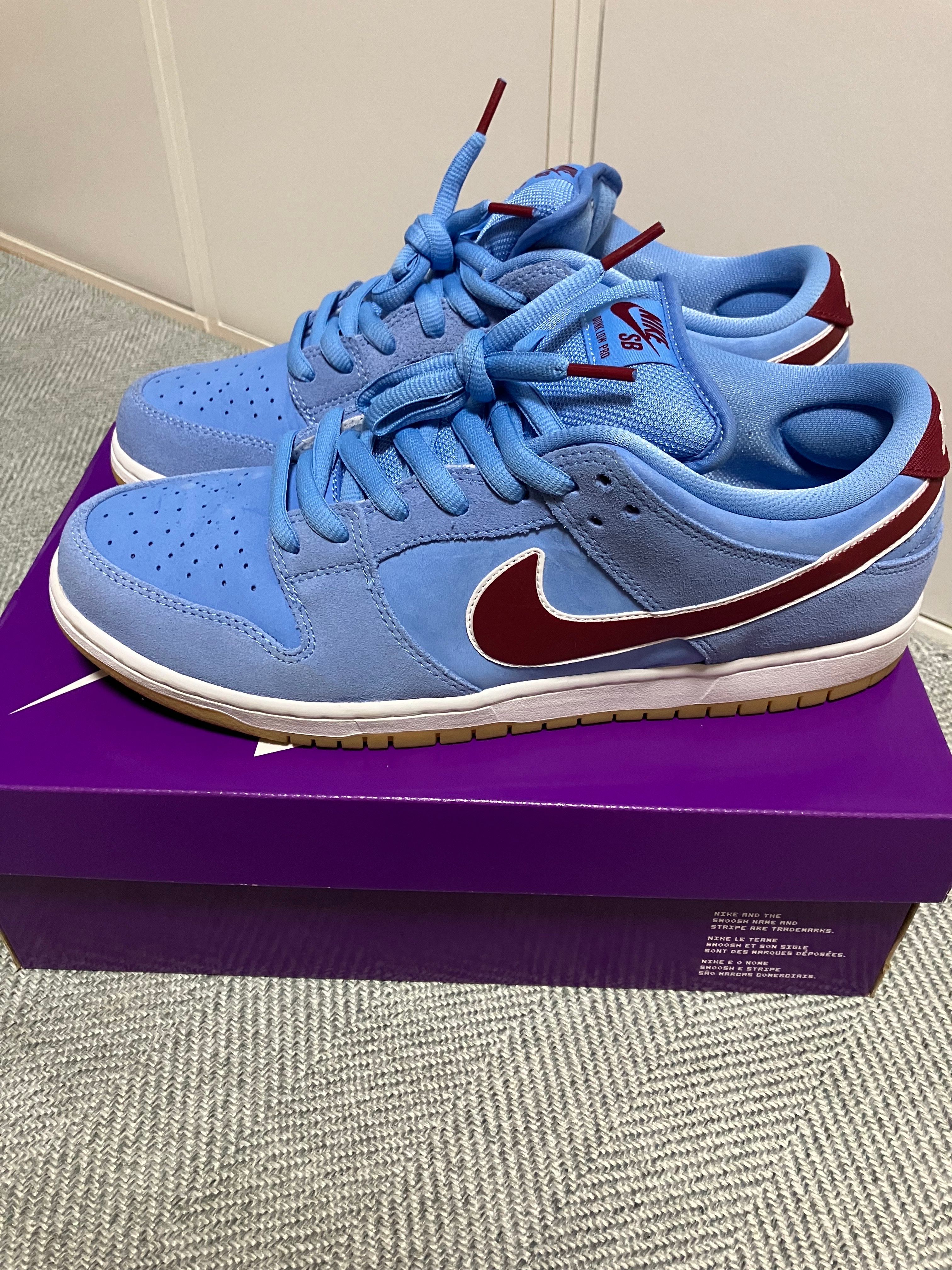 Nike SB Dunk Low Pro "Philadelphia Phillies/Valor Blue and Team Maroon"