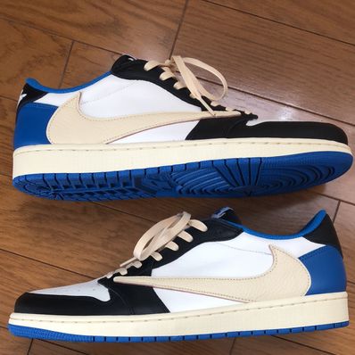 Travis Scott × fragment design × Nike Air Jordan 1 Low OG SP "Military Blue"