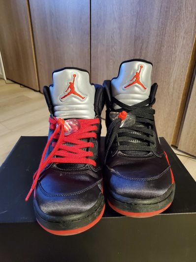 Air Jordan 5 Satin "Bred"