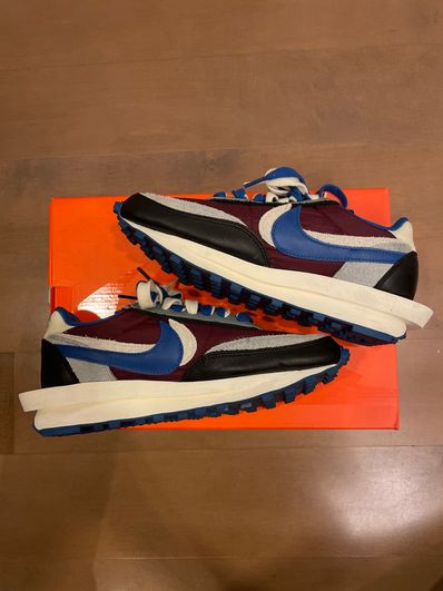 UNDERCOVER × sacai × Nike LD Waffle "Night Maroon/Pale Ivory-Ground Grey-Team Royal"