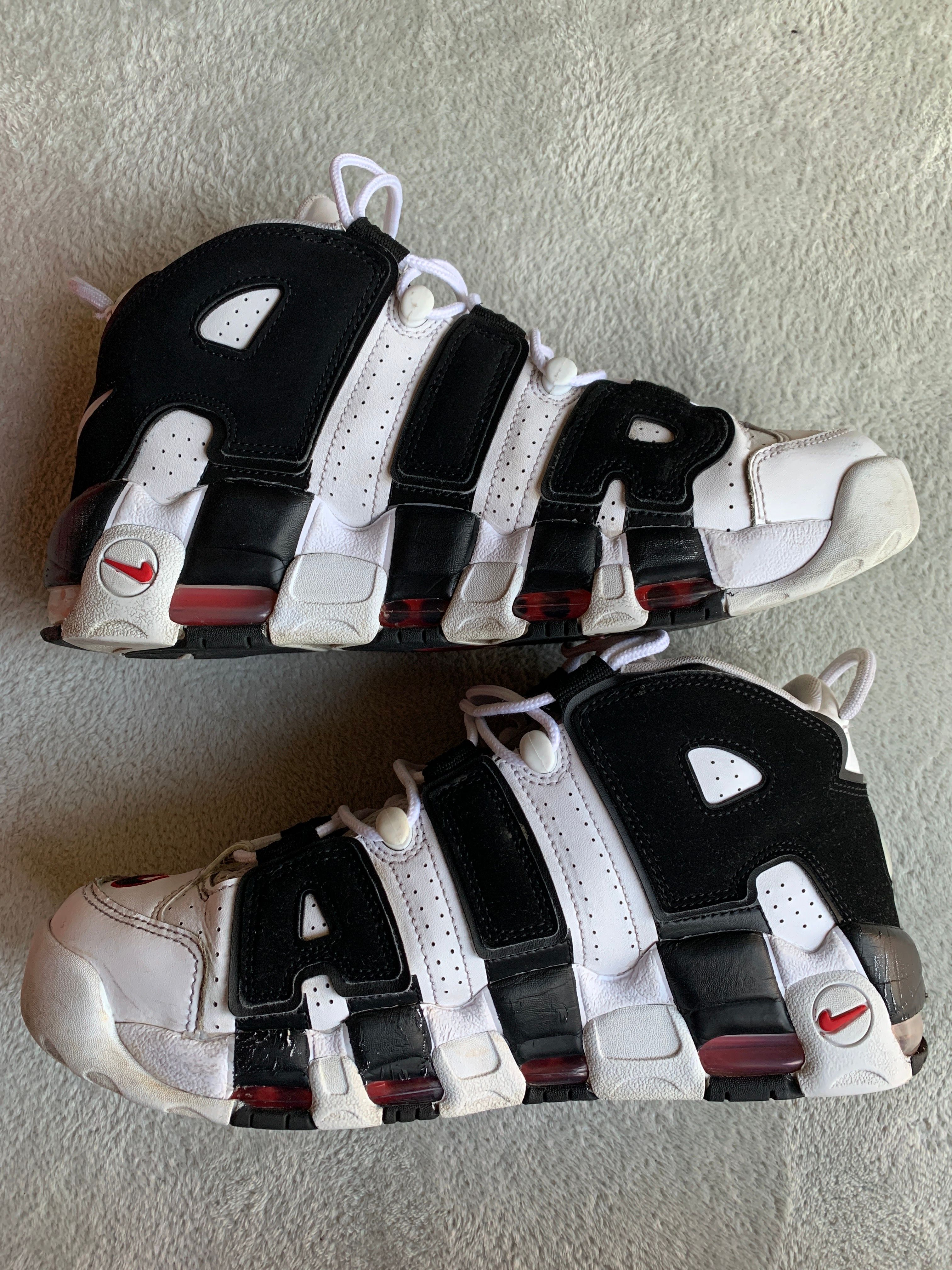 NIKE AIR MORE UPTEMPO "WHITE/BLACK/UNIVERSITY RED"(2020)