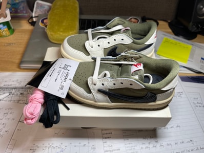 Travis Scott × Nike TD Jordan 1 Low OG SP "Reverse Olive"