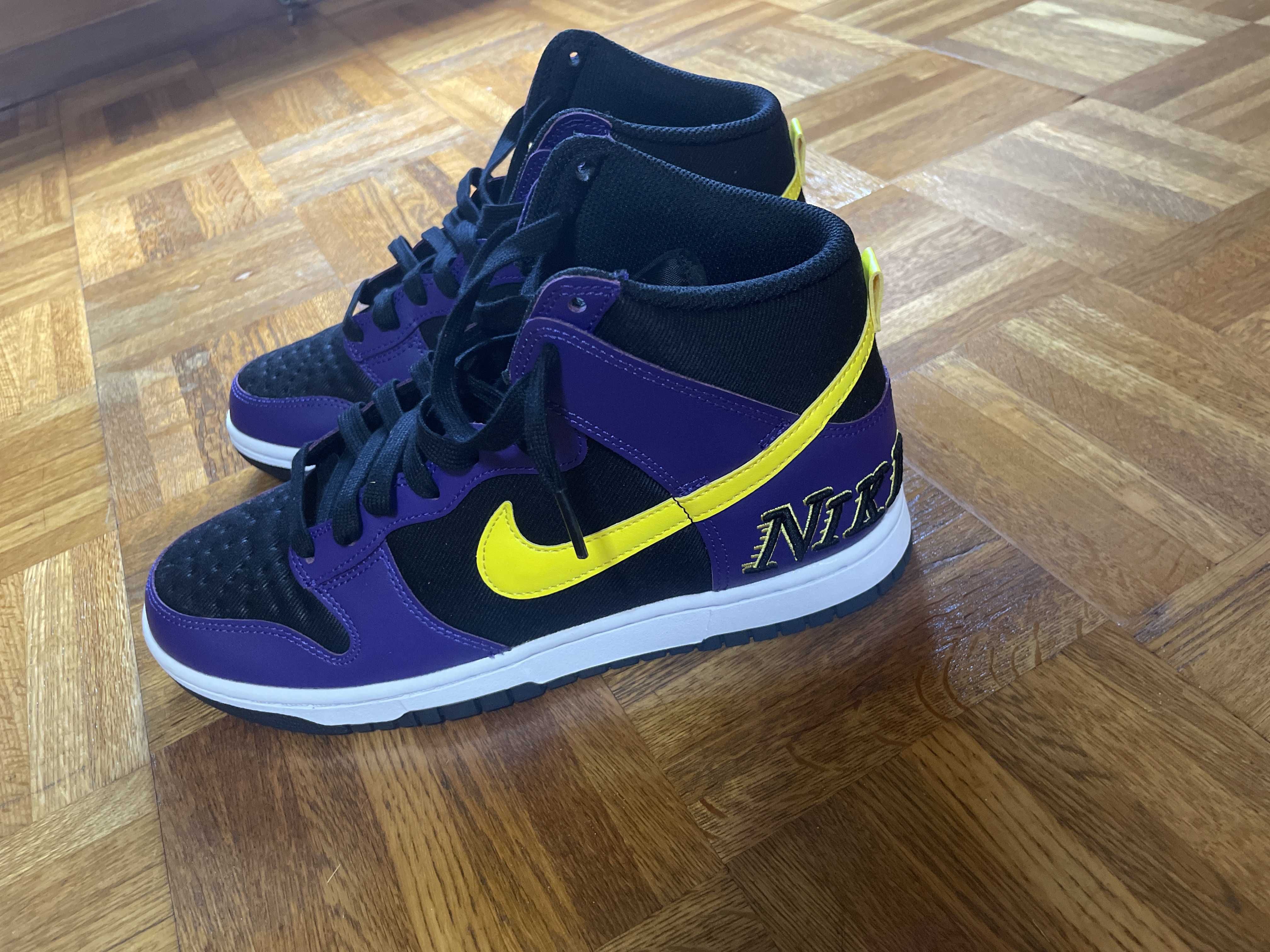 Nike Dunk High EMB "Lakers"