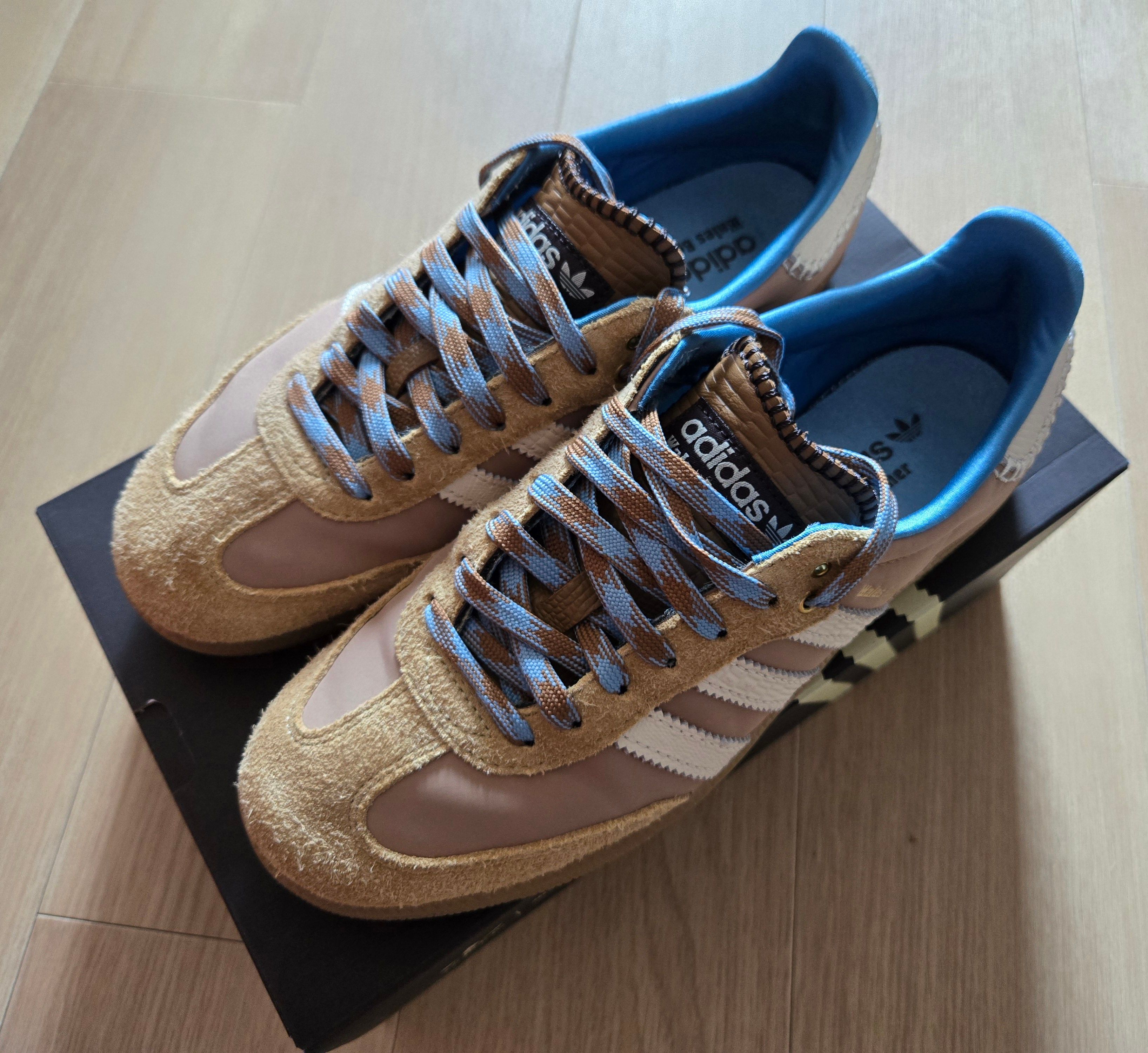 Wales Bonner × adidas Nylon Samba "Desert/Wonder White/Ash Blue"