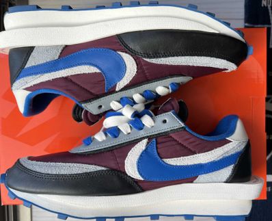 UNDERCOVER × sacai × Nike LD Waffle "Night Maroon/Pale Ivory-Ground Grey-Team Royal"