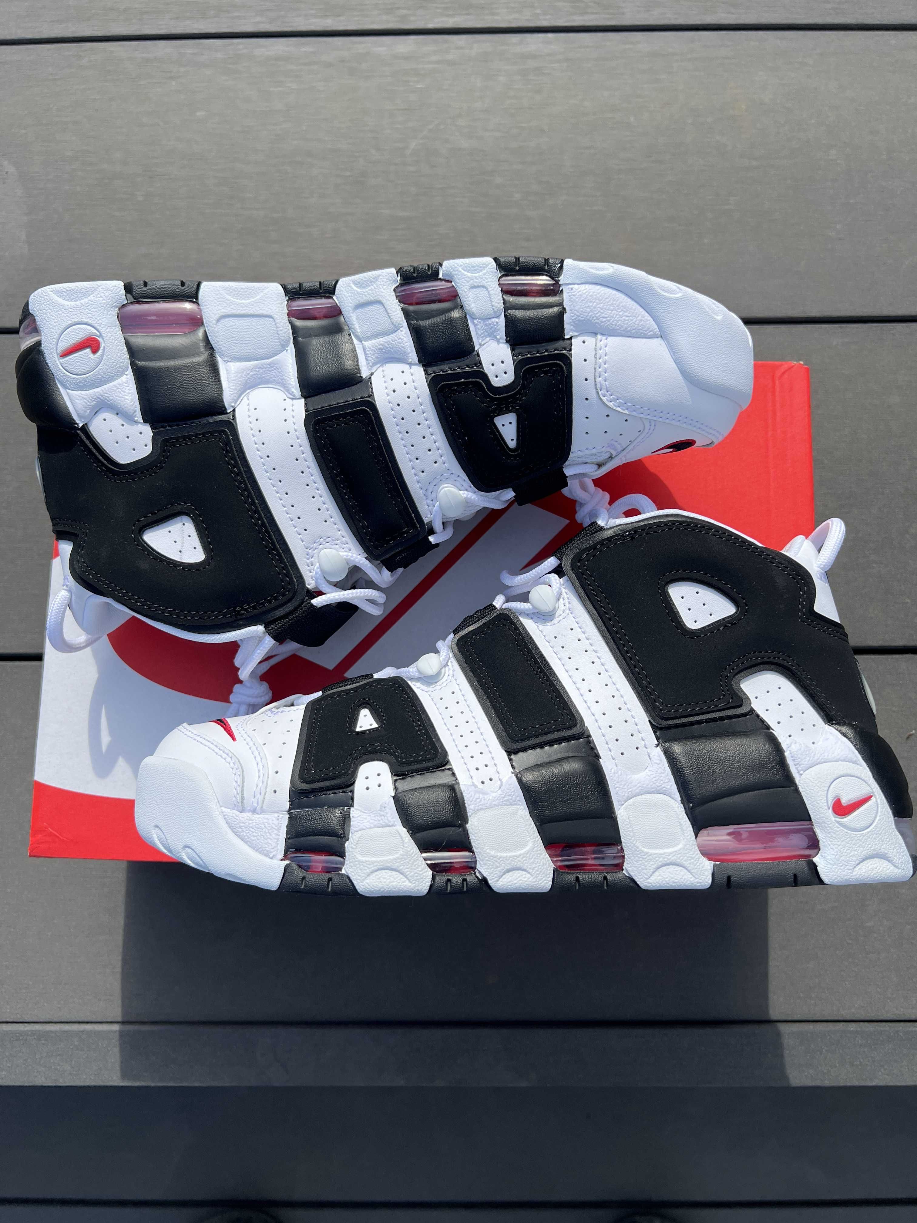 NIKE AIR MORE UPTEMPO "WHITE/BLACK/UNIVERSITY RED"(2020)