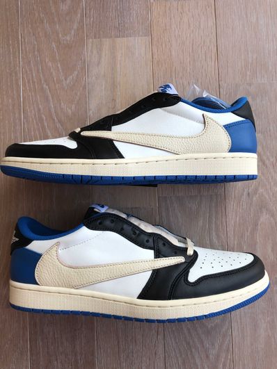 Travis Scott × fragment design × Nike Air Jordan 1 Low OG SP "Military Blue"