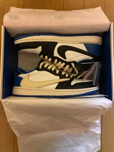 Travis Scott × fragment design × Nike Air Jordan 1 Low OG SP "Military Blue"