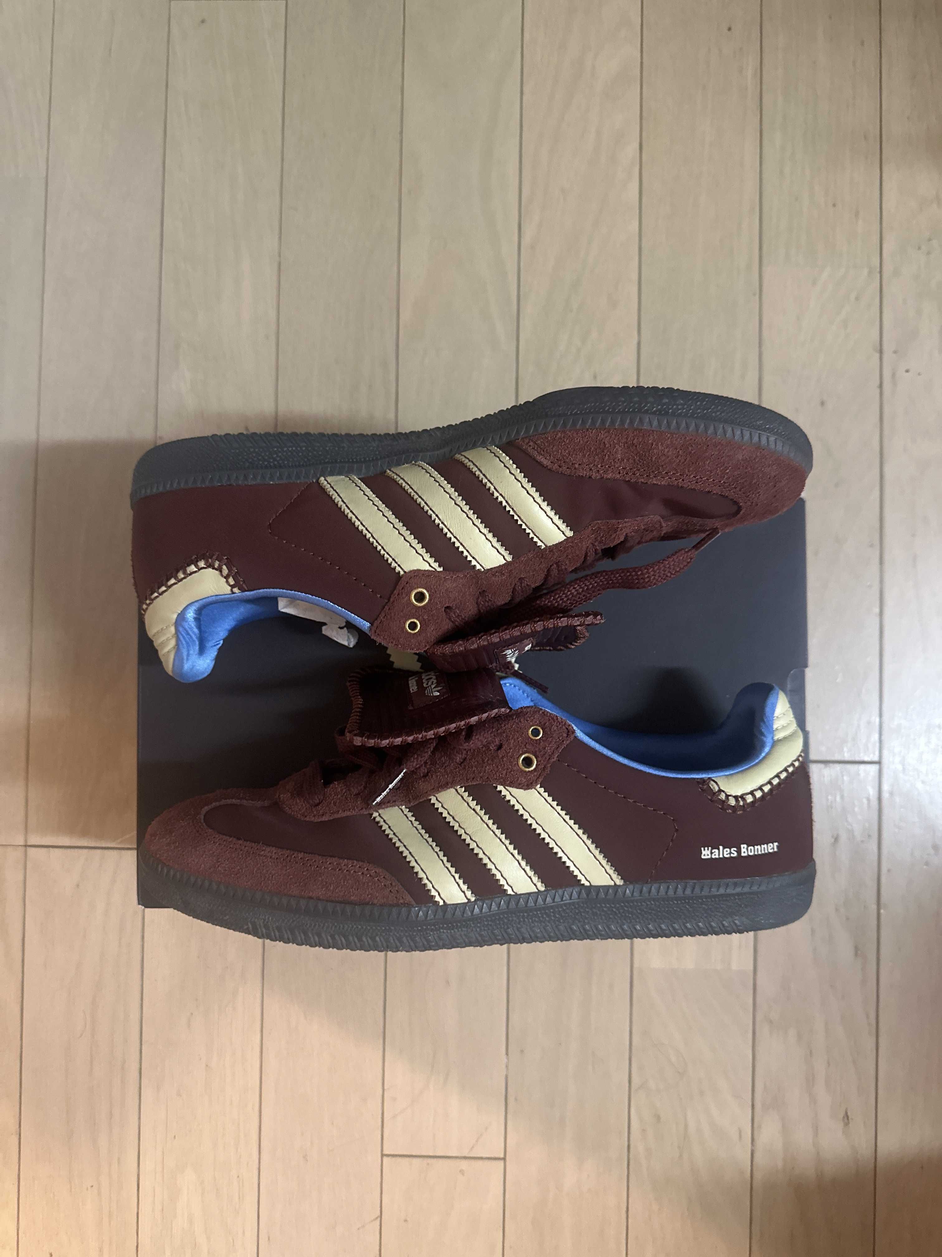 Wales Bonner × adidas Samba Nylon Low "Fox Brown/Sandy Beige/Lucky Blue"
