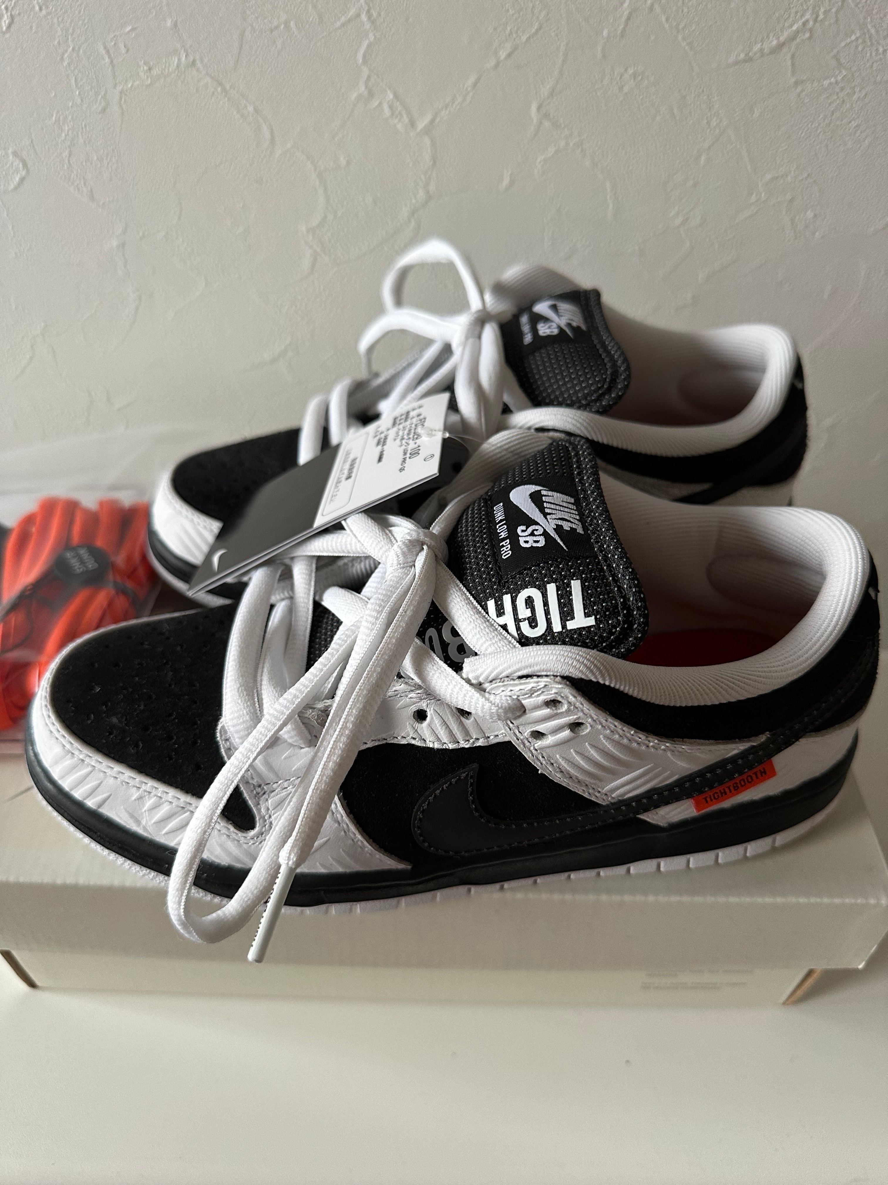 TIGHTBOOTH × Nike SB Dunk Low Pro QS "Black and White"