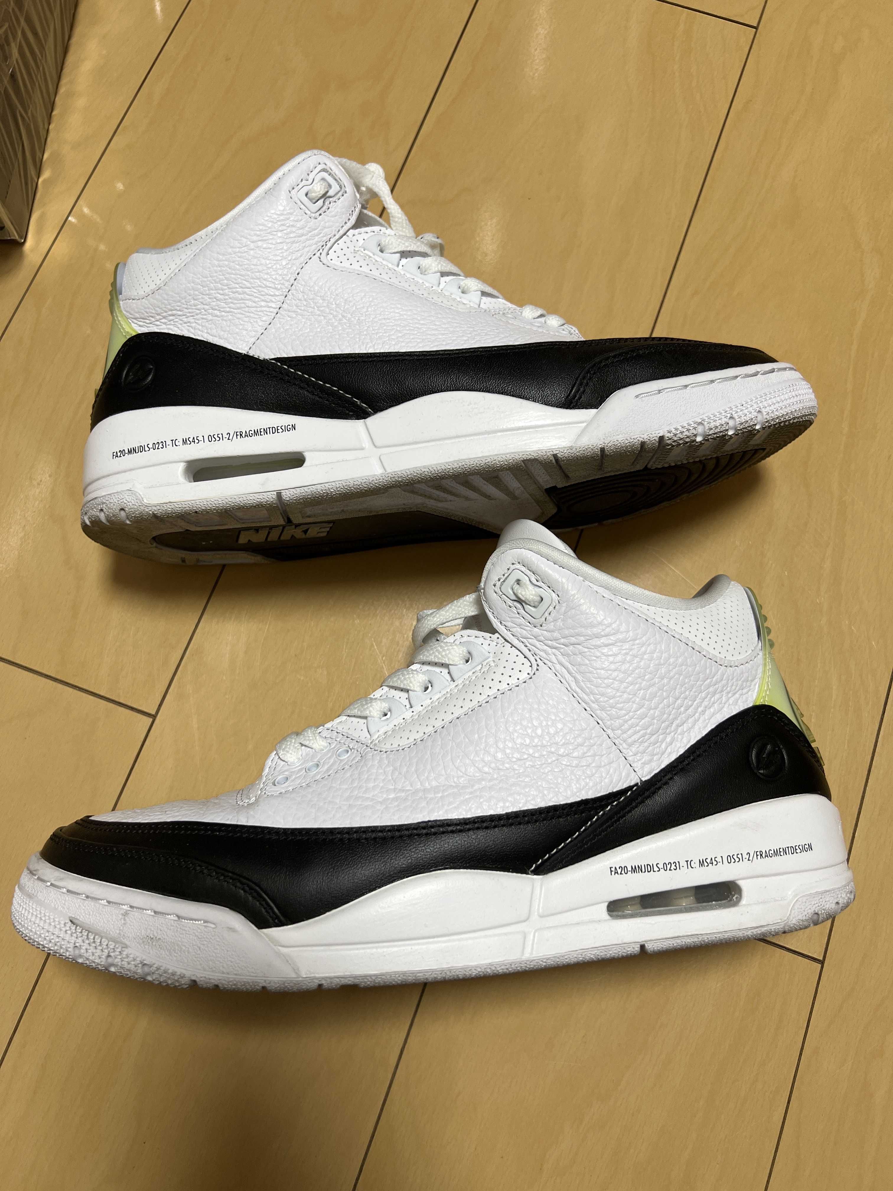 Fragment × Nike Air Jordan 3 "White/Black"