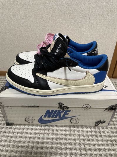 Travis Scott × fragment design × Nike Air Jordan 1 Low OG SP "Military Blue"